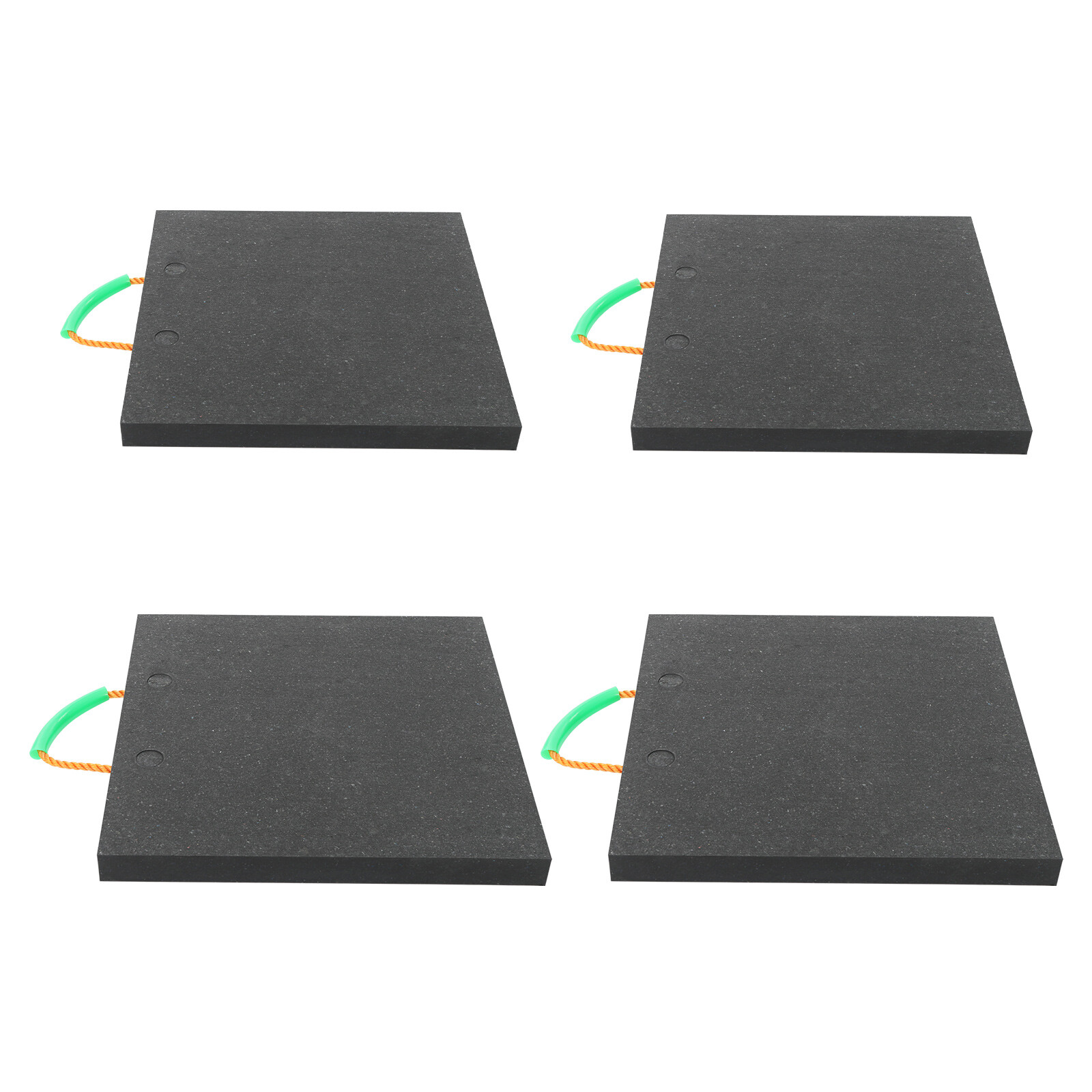 4pcs Set Heavy Duty Stabilizing Blocks, Square Support Pads with Handle Black US