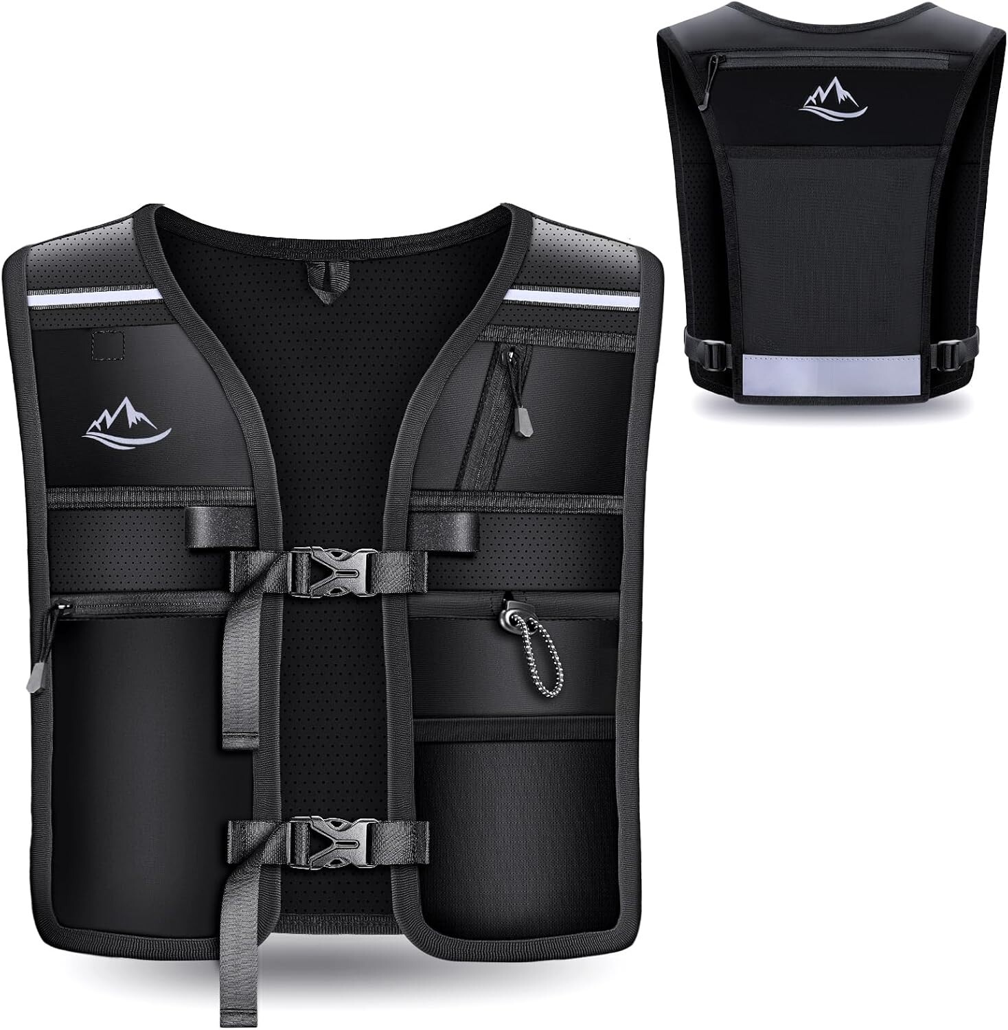 Chaleco para correr con botella blanda de 2L para mujeres y hombres