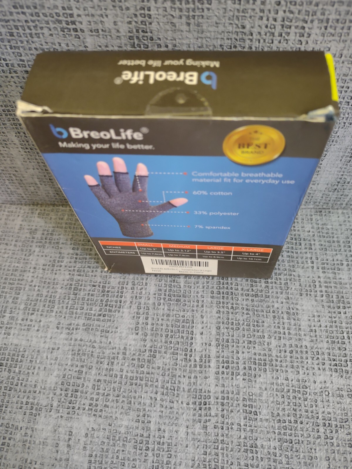 BreoLife Arthritis Gloves Compression XL. Does Not Interfere With Daily Work.