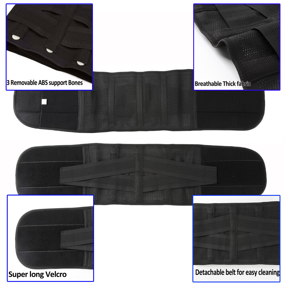 Heavy Duty Weight Lift Lumbar Lower Waist Back Support Belt Brace Suspender Work