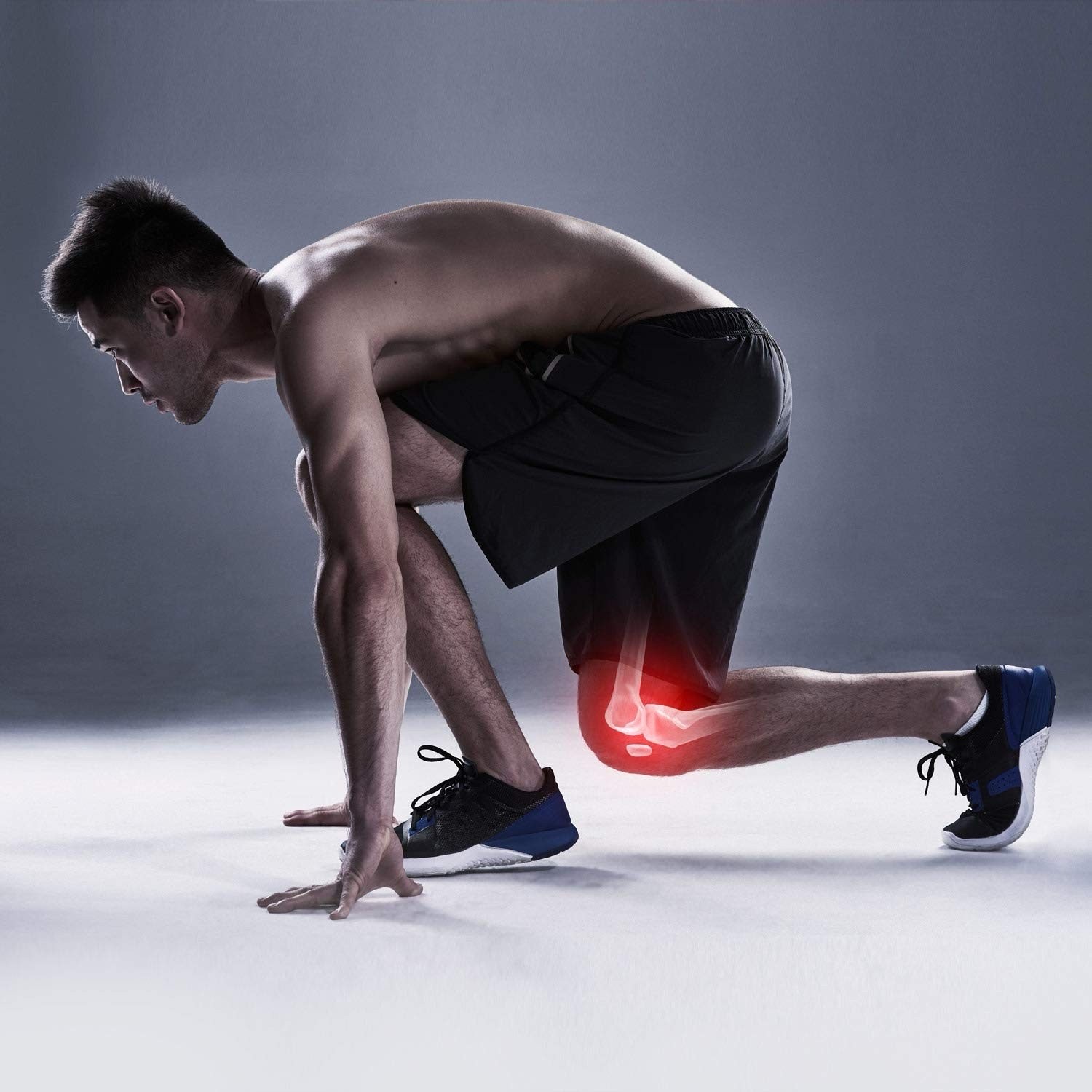 Heelbo Knee Compression Sleeve with Copper Infused Fibers and Breathable Fabric