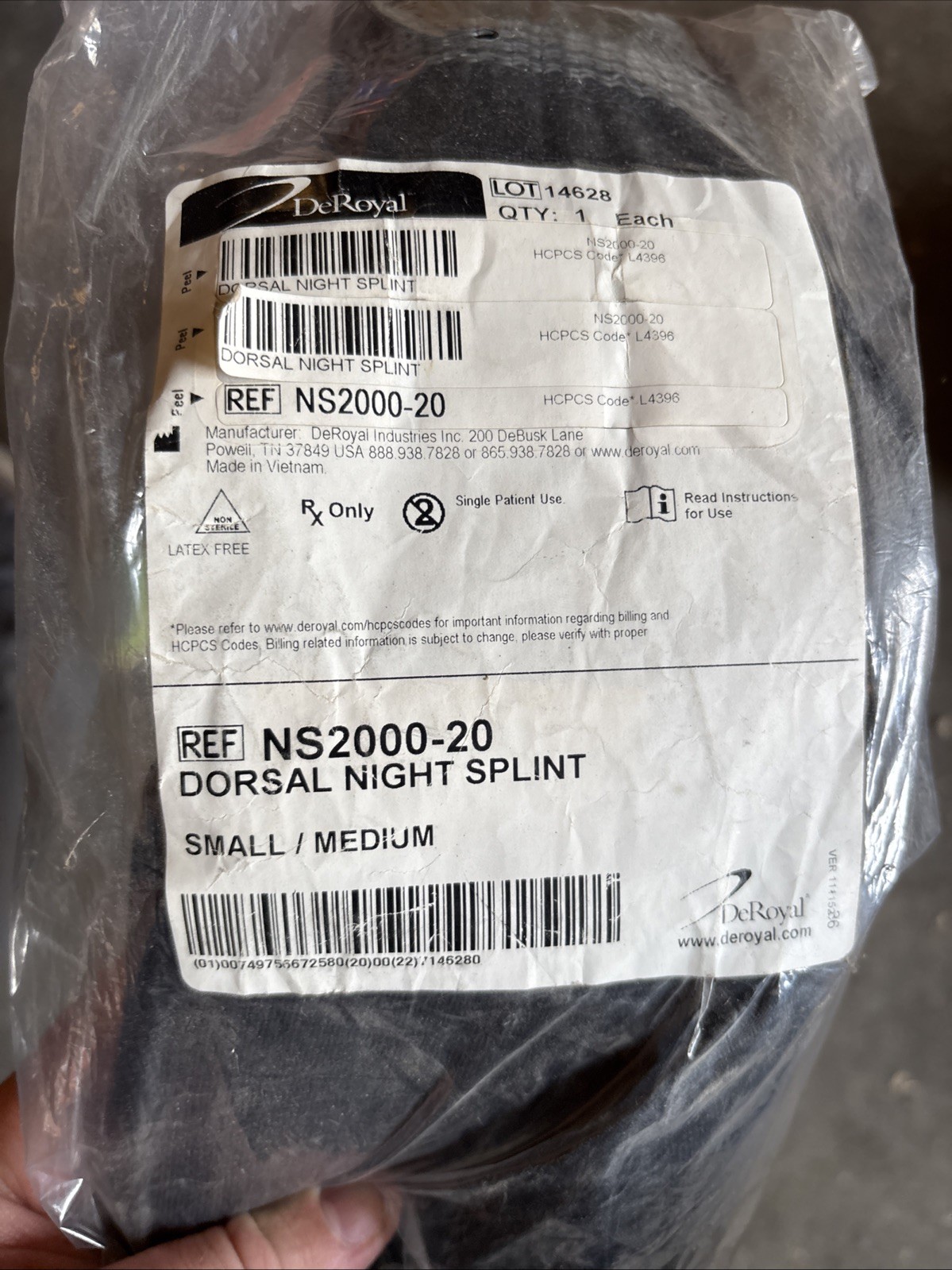 Small Elbow Orthopedic Brace Support New Open Box