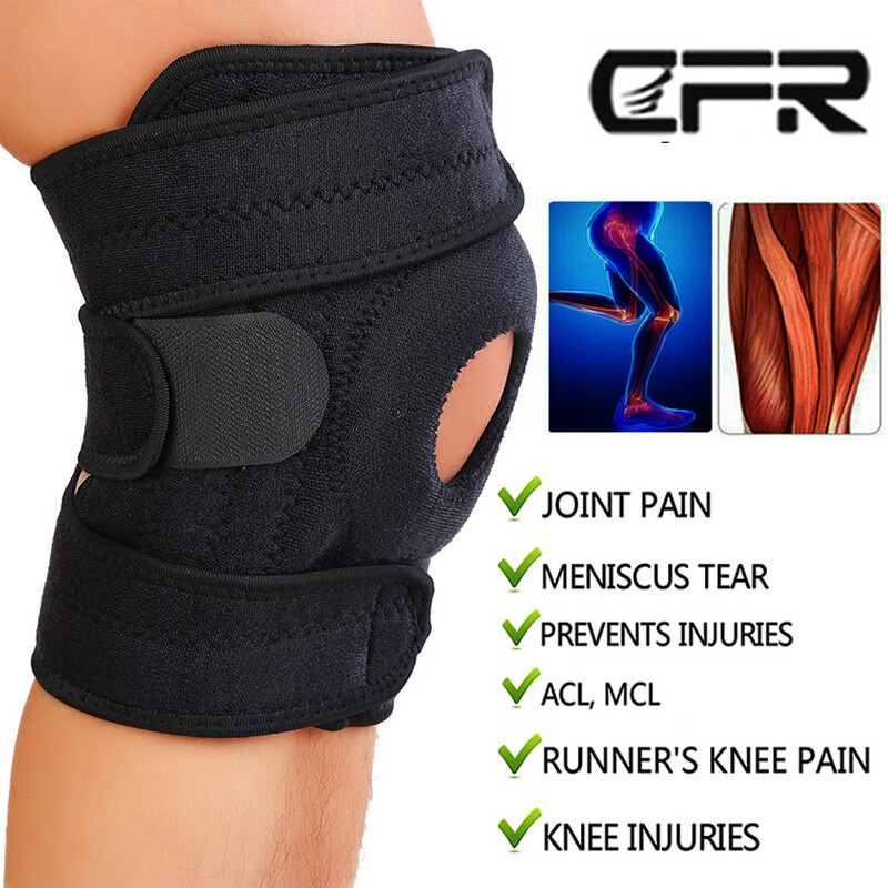 Adjustable Knee Support Brace Guard Arthritis Stabilizer Strap Wrap Open Patella