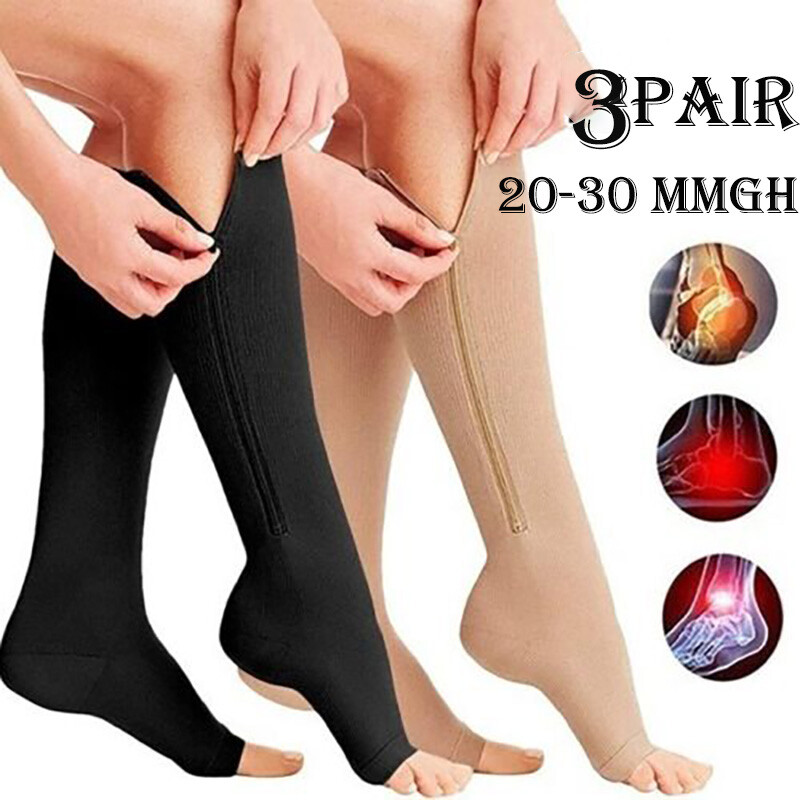 Medical Compression Socks Edema Aching Feet Graduated Stockings Varicose Veins