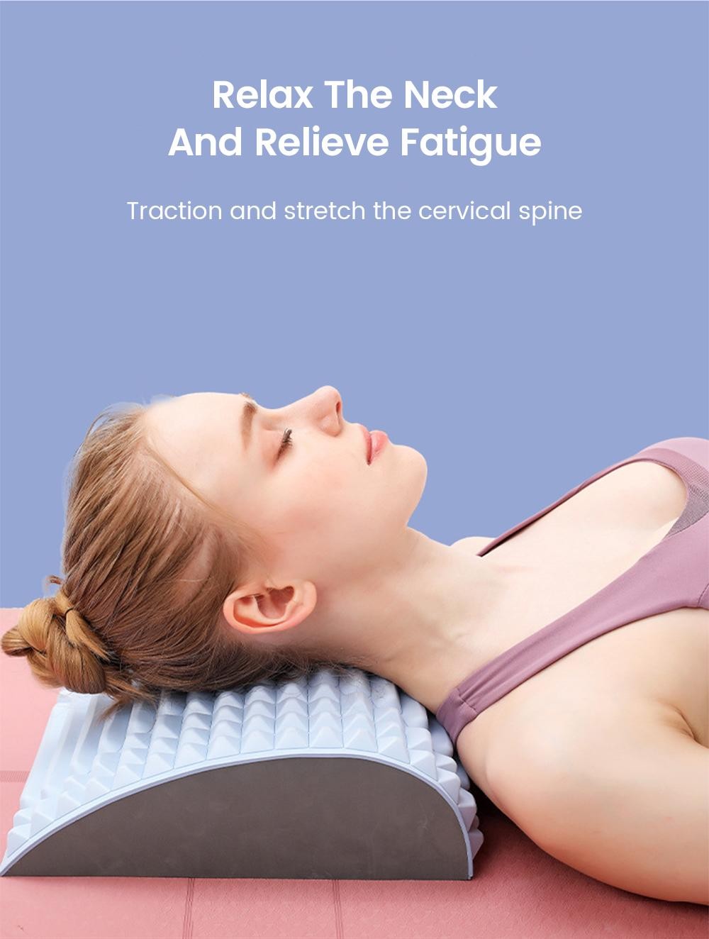 Back Stretcher Pillow Lower Back Pain Relief Lumbar Support Posture Corrector