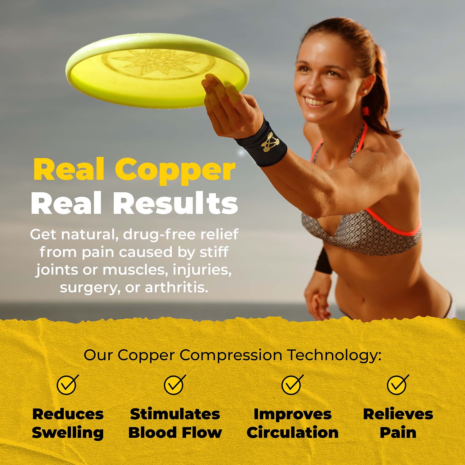 CopperJoint Compression Wrist Sleeve – Copper Hand Brace, Copper Wrist Com