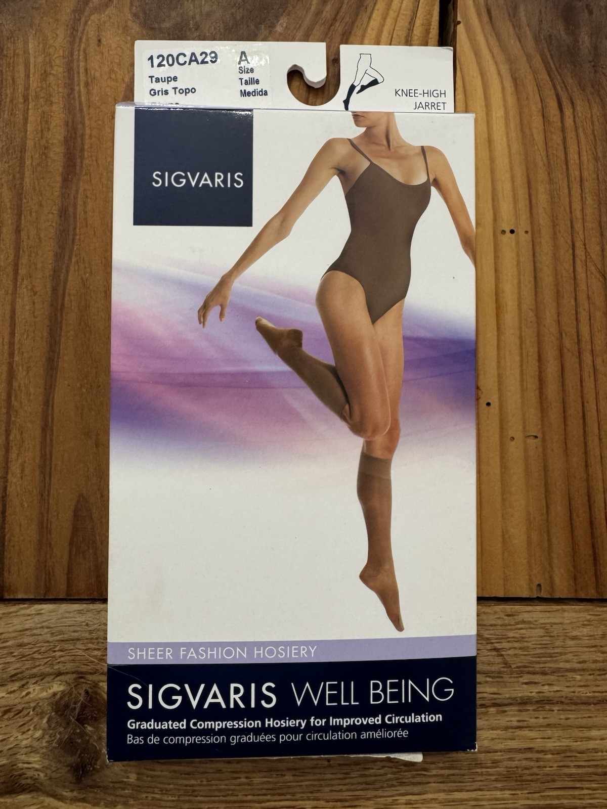 NEW Sigvaris Taupe Size A Well Being Womens Knee-Highs 15-20mmHg Hosiery