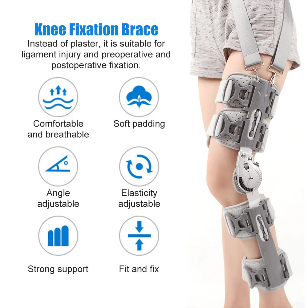 Medical Adjustable Hinged Knee Leg Brace Support For Arthritis Relief Joint Pain