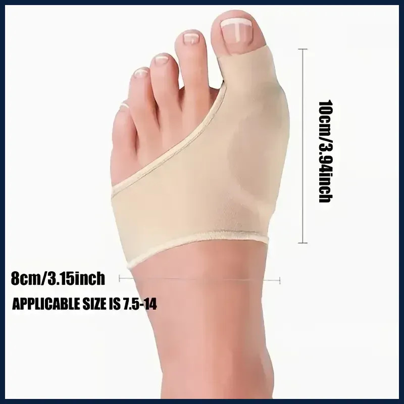 Silicone Toe Separator Socks – Adjustable Hallux Valgus Splint w/Bunion