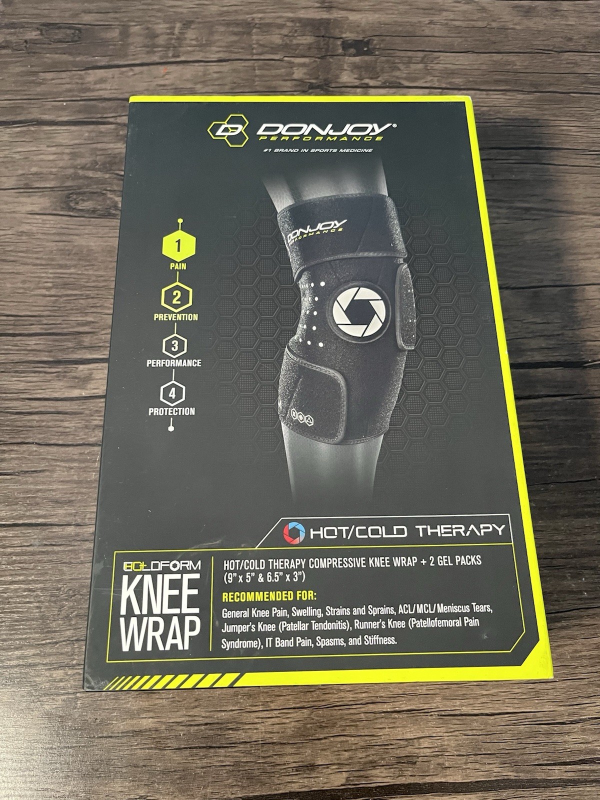 Don Joy Coldform Hot/Cold Therapy Knee Wrap Small/Medium Compressive Knee Wrap
