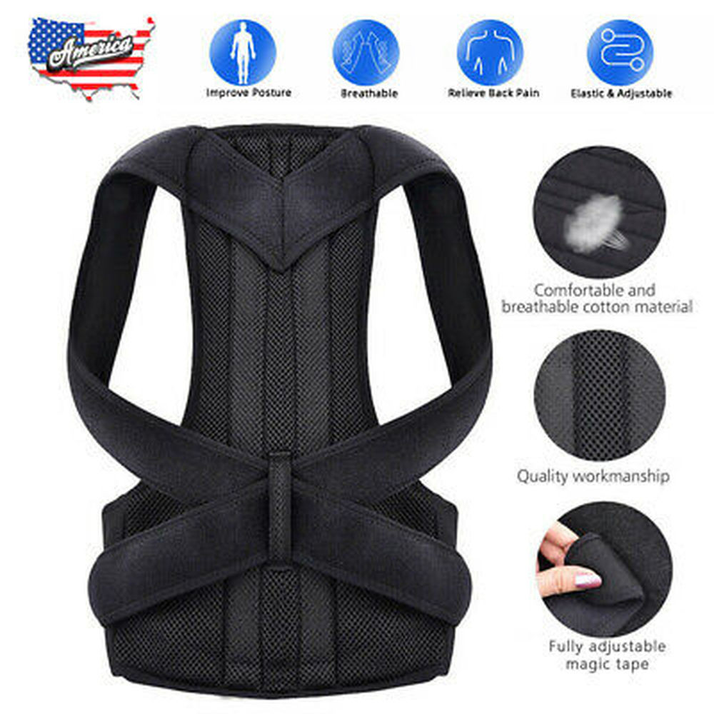 Hot Medical Scoliosis Posture Corrector Spine Back Support Shoulder Brace Belt