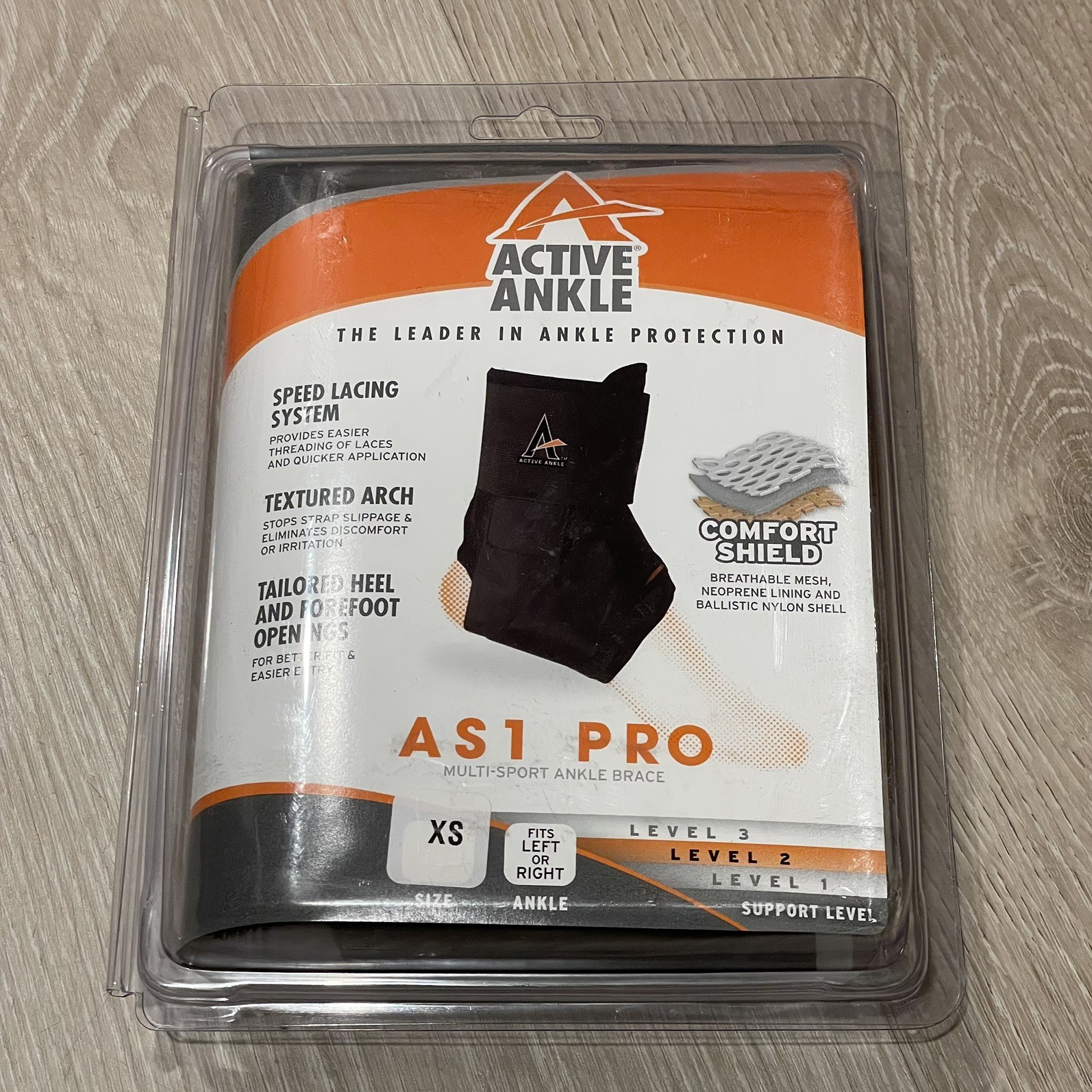 Active Ankle AS1 Pro Multi Sport Brace Stabilizer Lace Up W/ Straps Size XS -NEW