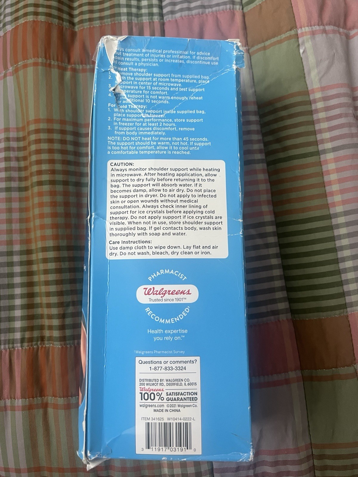 Gel Shoulder Support Heat and Cold therapy reusable new in box