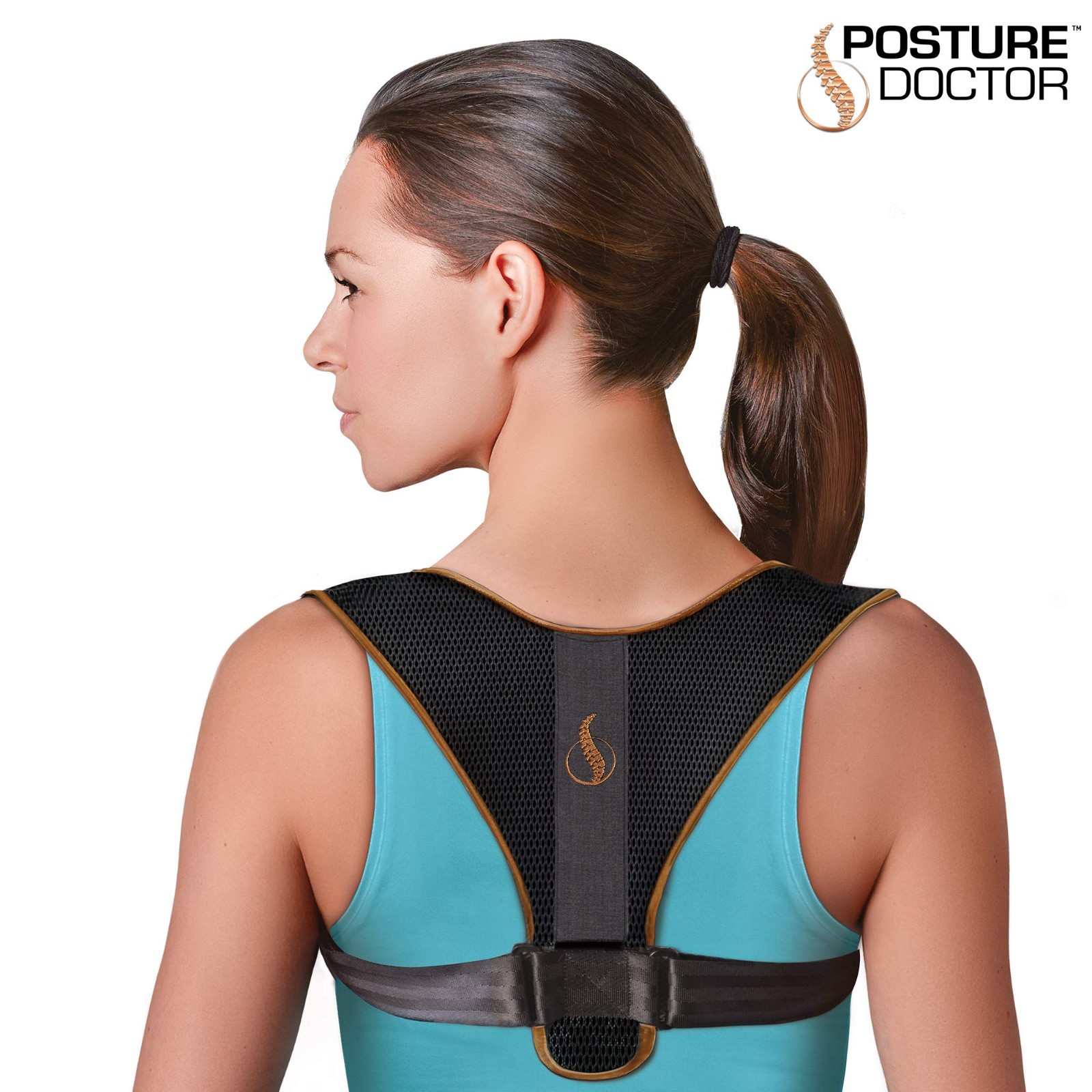 Ontel Posture Doctor Corrector Back Support Brace Adjustable Unisex One Size
