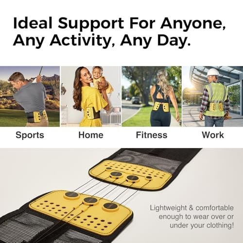 Adjustable Back Brace for Lumbar Support – 5-to-1 Compression, Pain Relief, Scia