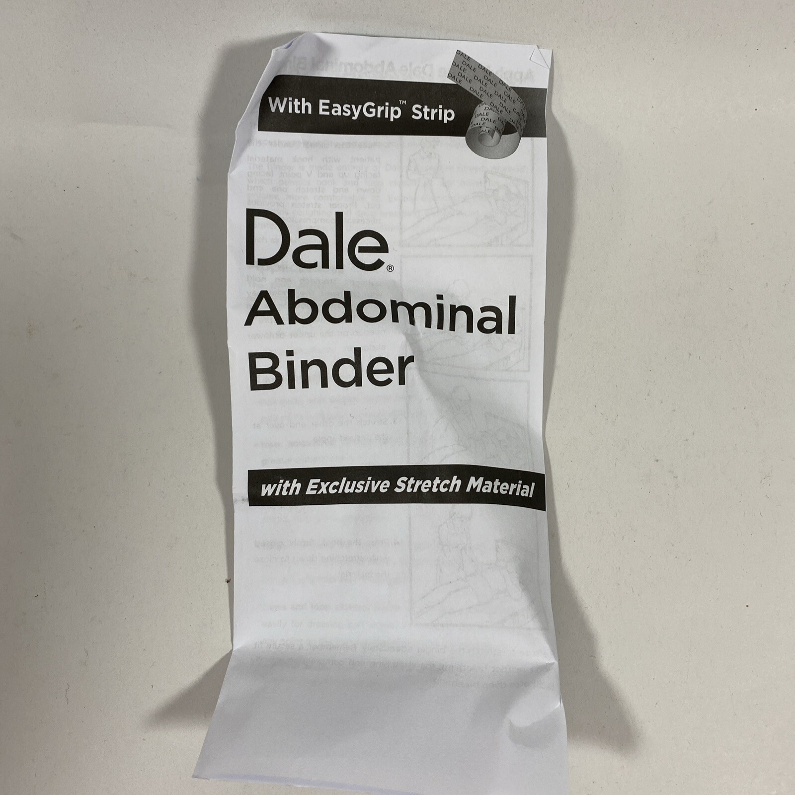 Dale Abdominal Binder 46-62 Inch Waist Circumference 9″ Wide Color White 411