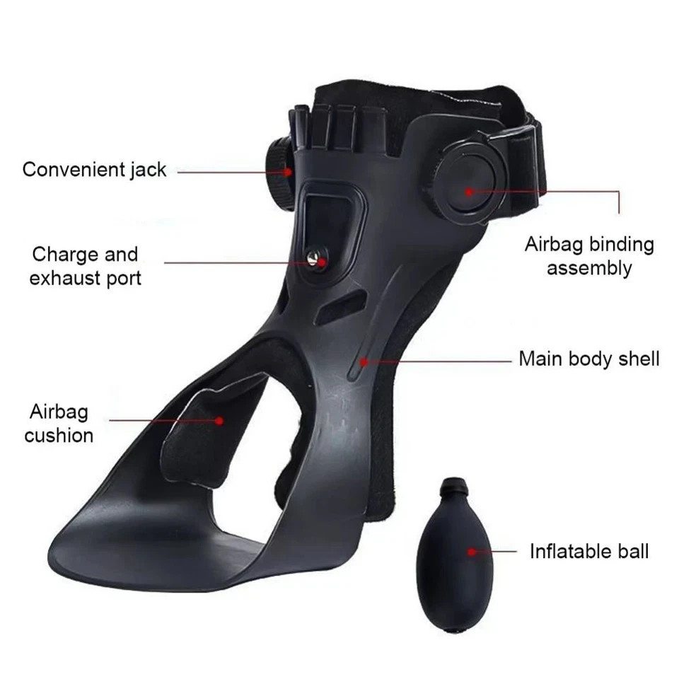 Drop Foot Brace AFO Leaf Spring Splint Ankle Foot Orthosis Support For Stroke