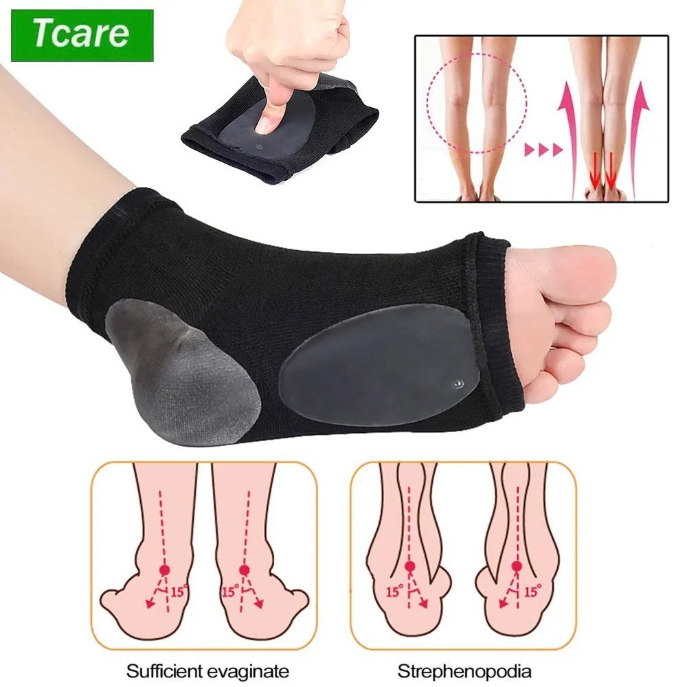 1Pair Arch Support Sleeve Gel Pad Cushion Soft Elastic Fabric Foot Support