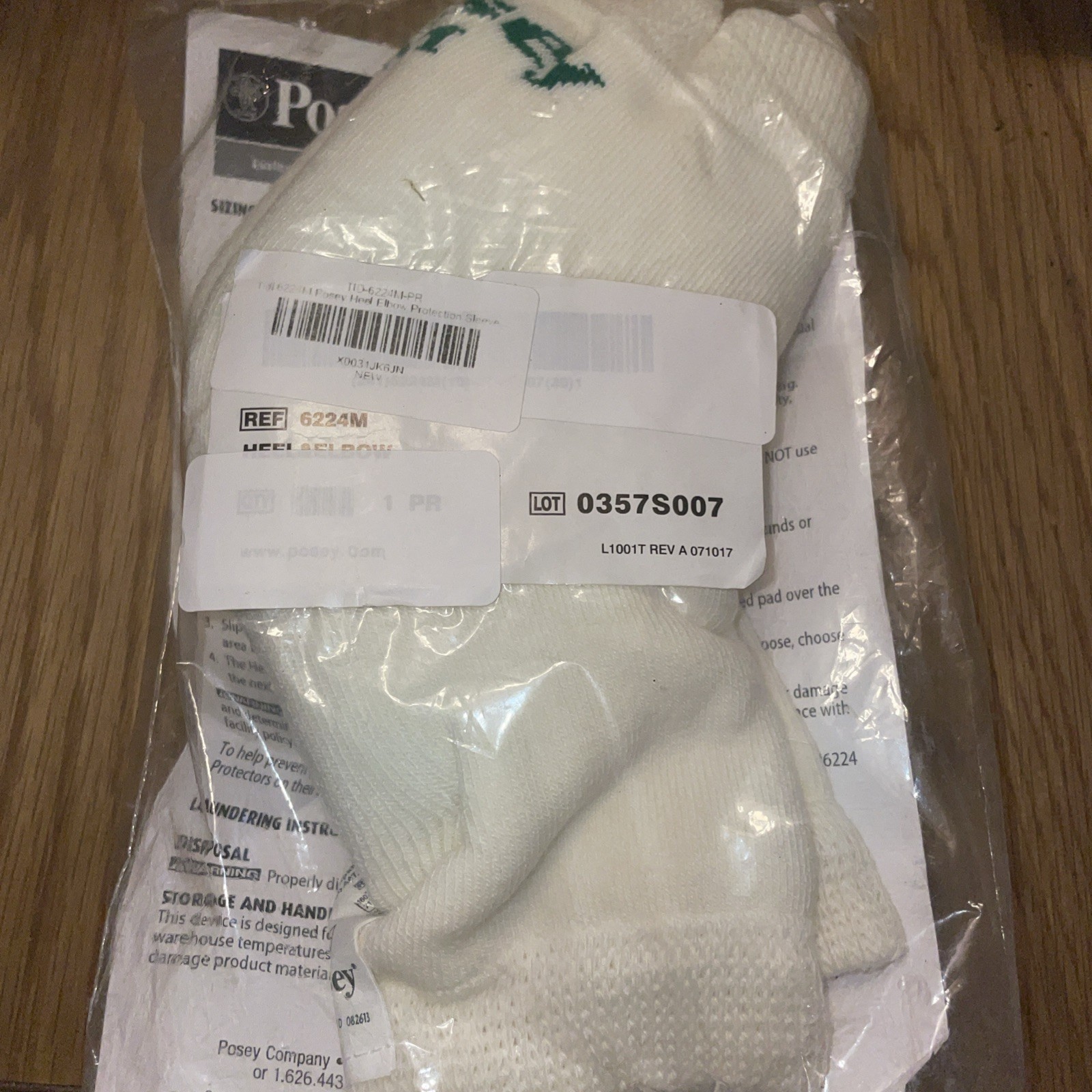 Medium White Foam Padded Heel and Elbow Protectors for Elders One Pair Posey