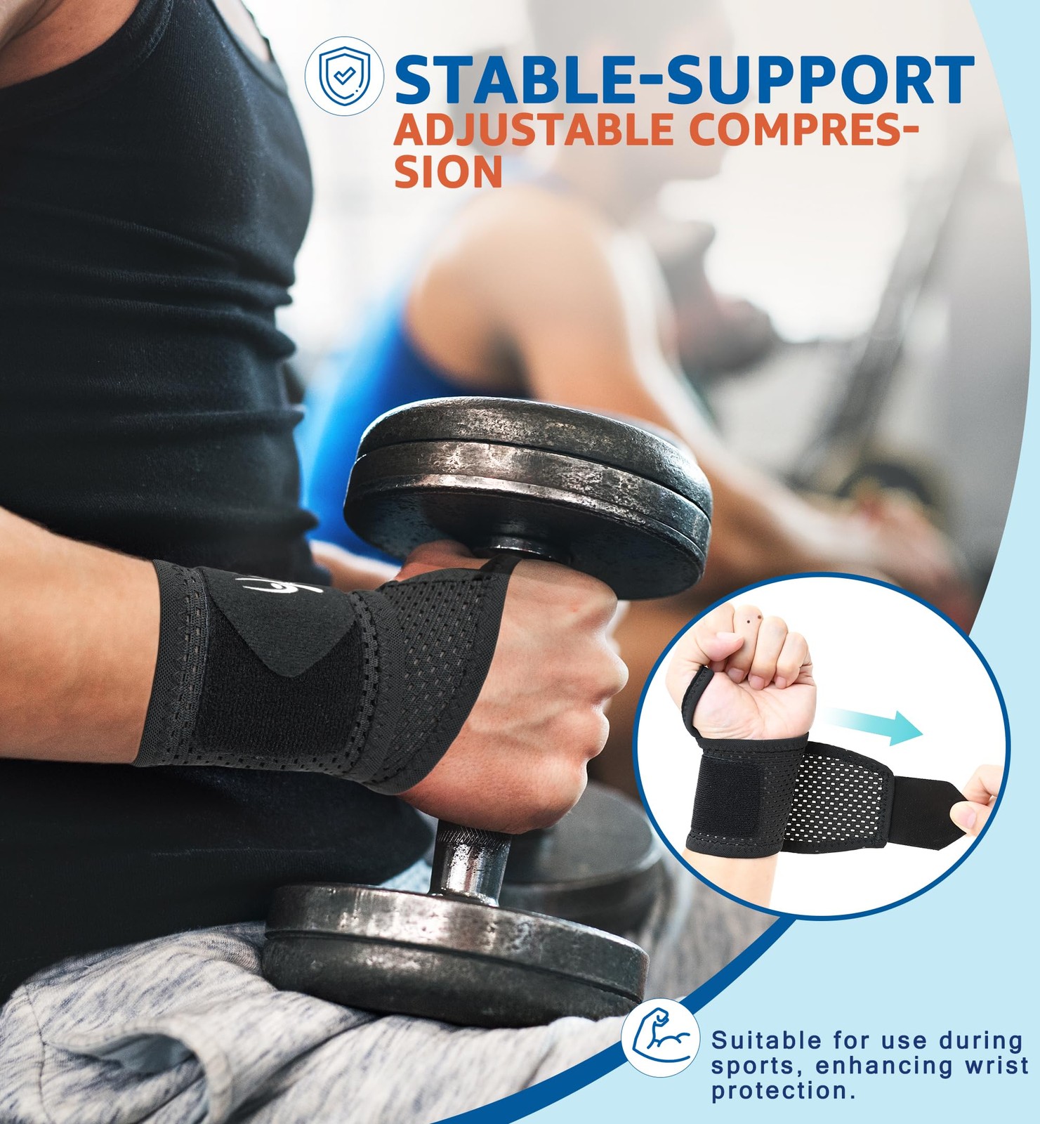 2-Pack Ultra-Thin Mesh Wrist Wraps – Breathable Adjustable Wrist Support for …