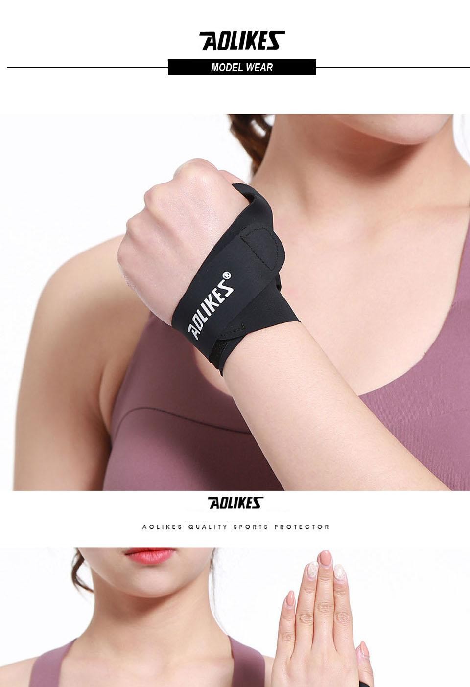 Aolikes 1pcs Wristband Wrist Brace Wrist Support Strap Wristbands Wrap Splint Fr