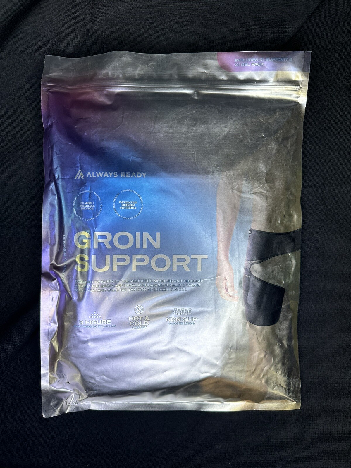 NEW Always Ready Hip Brace for Sciatica Pain Relief + Hot/Cold Gel Pack (M-XXL)