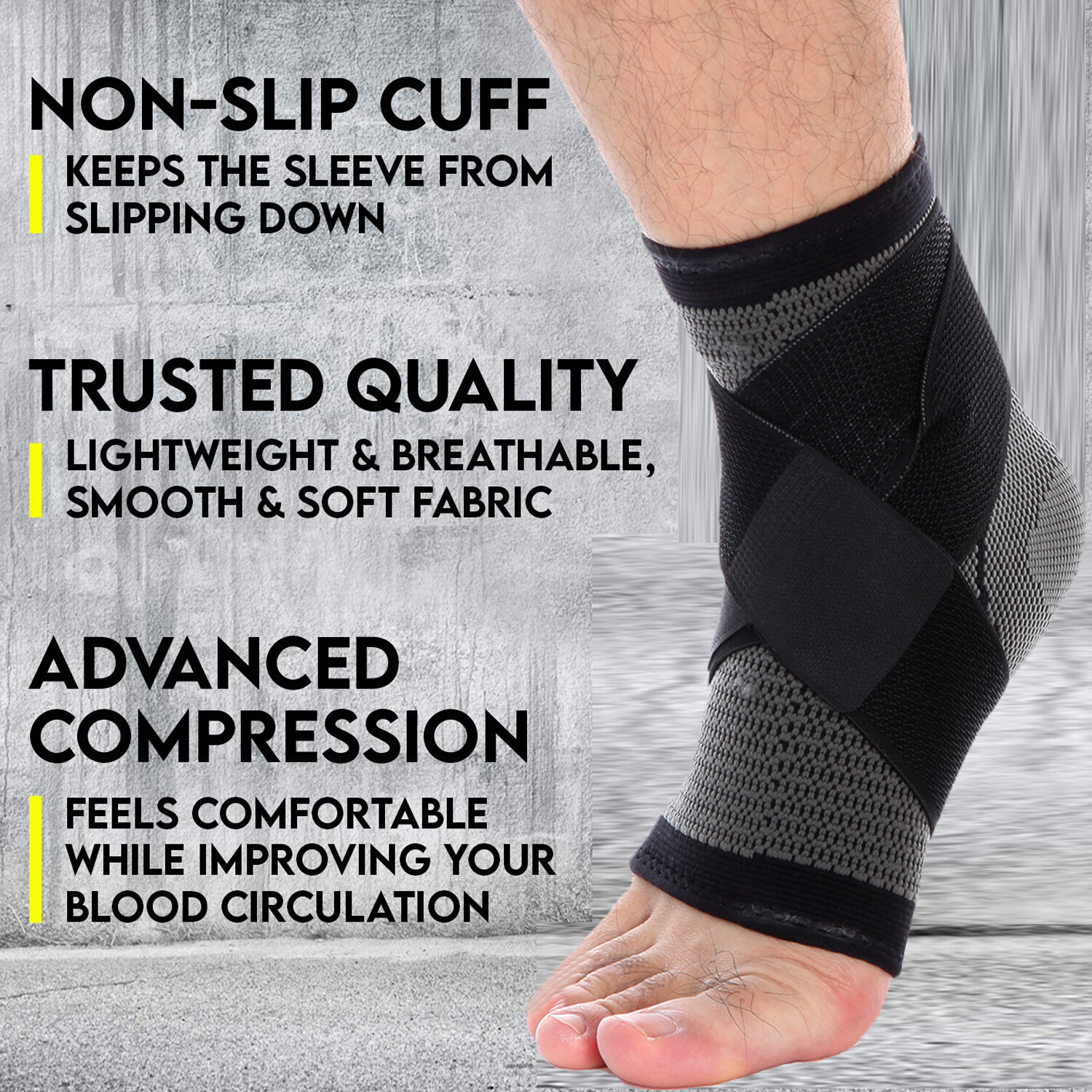 Ankle Braces Strap Sleeves Support 3D Weave Elastic Bandage Foot Protective Gear