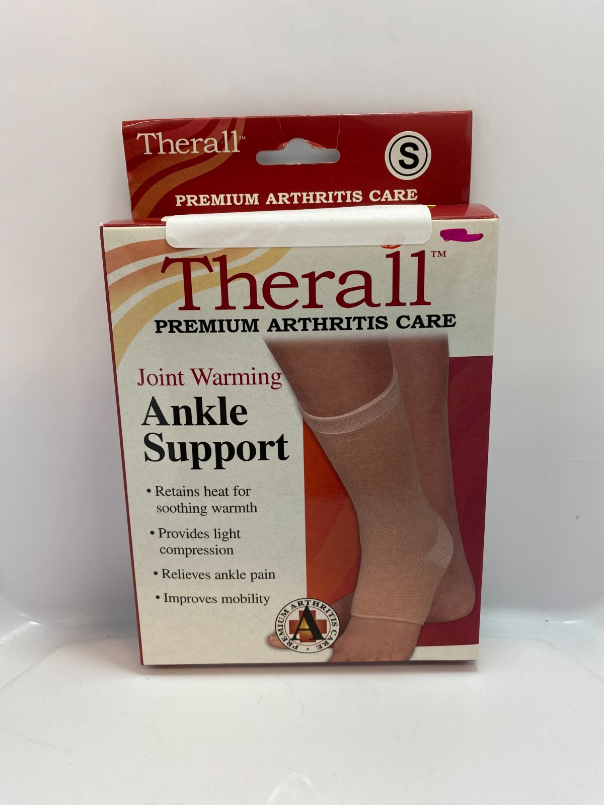 THERALL ARTHRITIS CARE JOINT WARMING ANKLE SUPPORT SLEEVE SIZE SMALL RIGHT LEFT