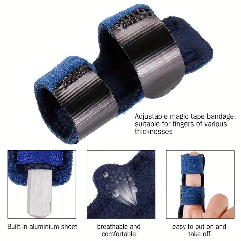 1Pc Adjustable Finger Splint with Lightweight Aluminum Base – Provides Support a
