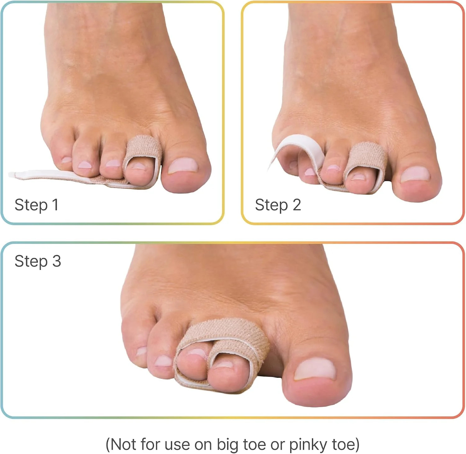 ZenToes Hammer Toe Straightener, Broken Toe Splint & Buddy Wraps, 4 Ct | Buddy t