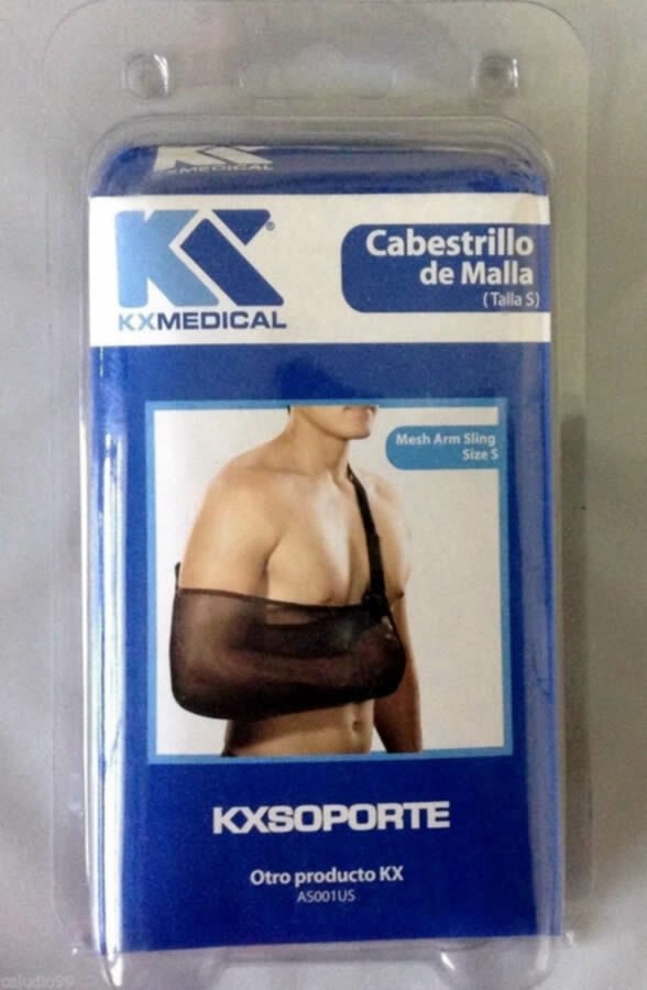 Arm Sling Orthopedic With Pad Shoulder Immobilizer Black Mesh Fabric (S-M-L)