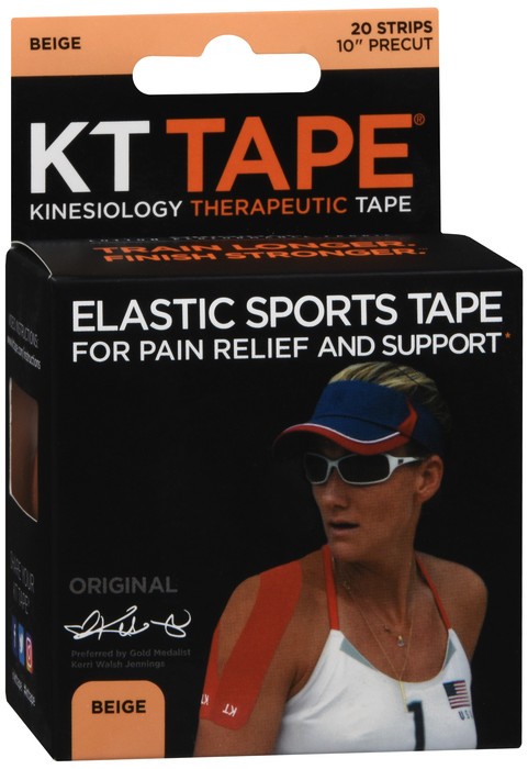 KT Tape Kinesiology Therapeutic Tape Elastic Sports Tape Precut Strips Beige 20