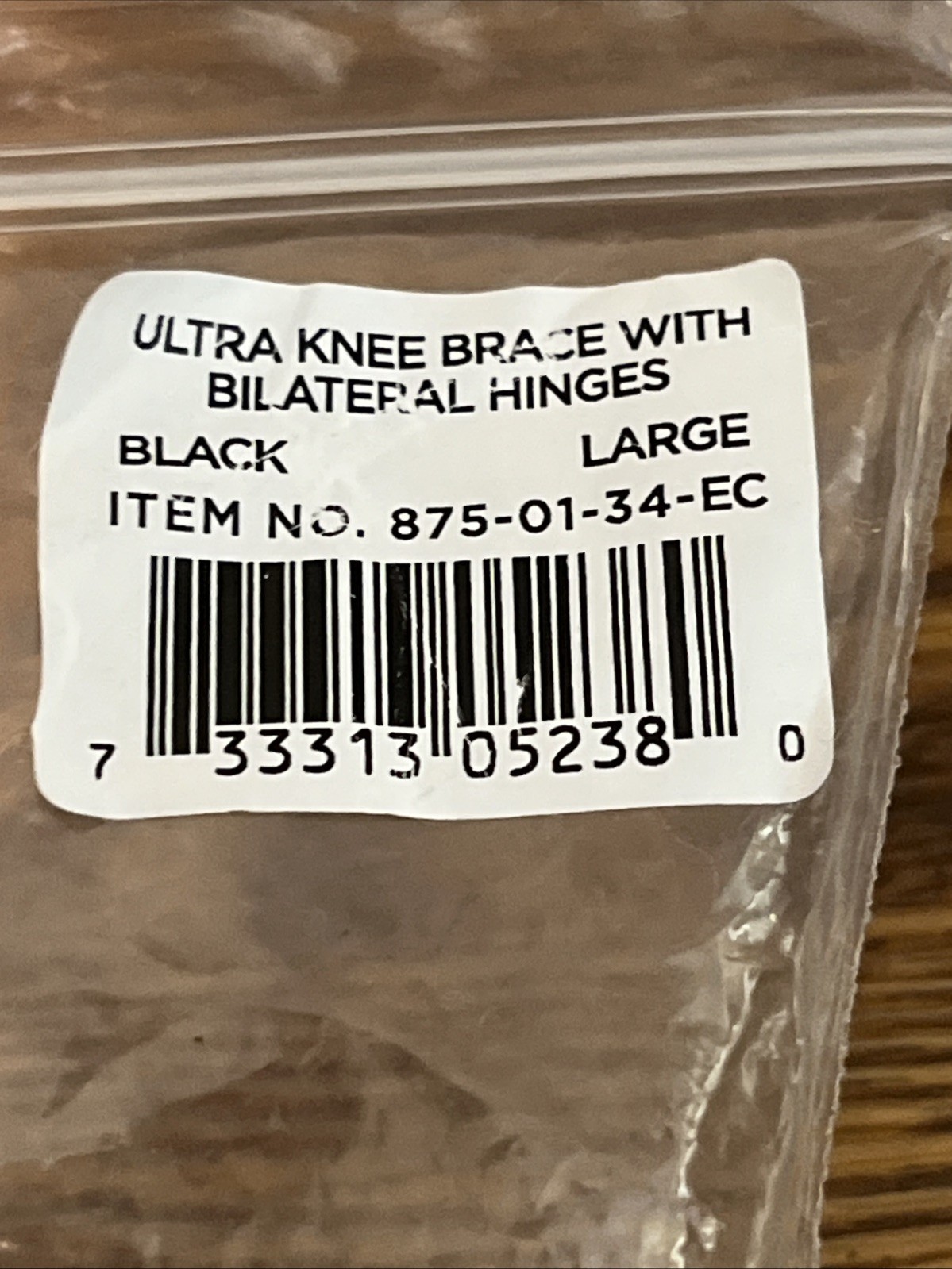 Shock Doctor 875 Ultra Knee Support w/Bilateral Hinges Size Large Black
