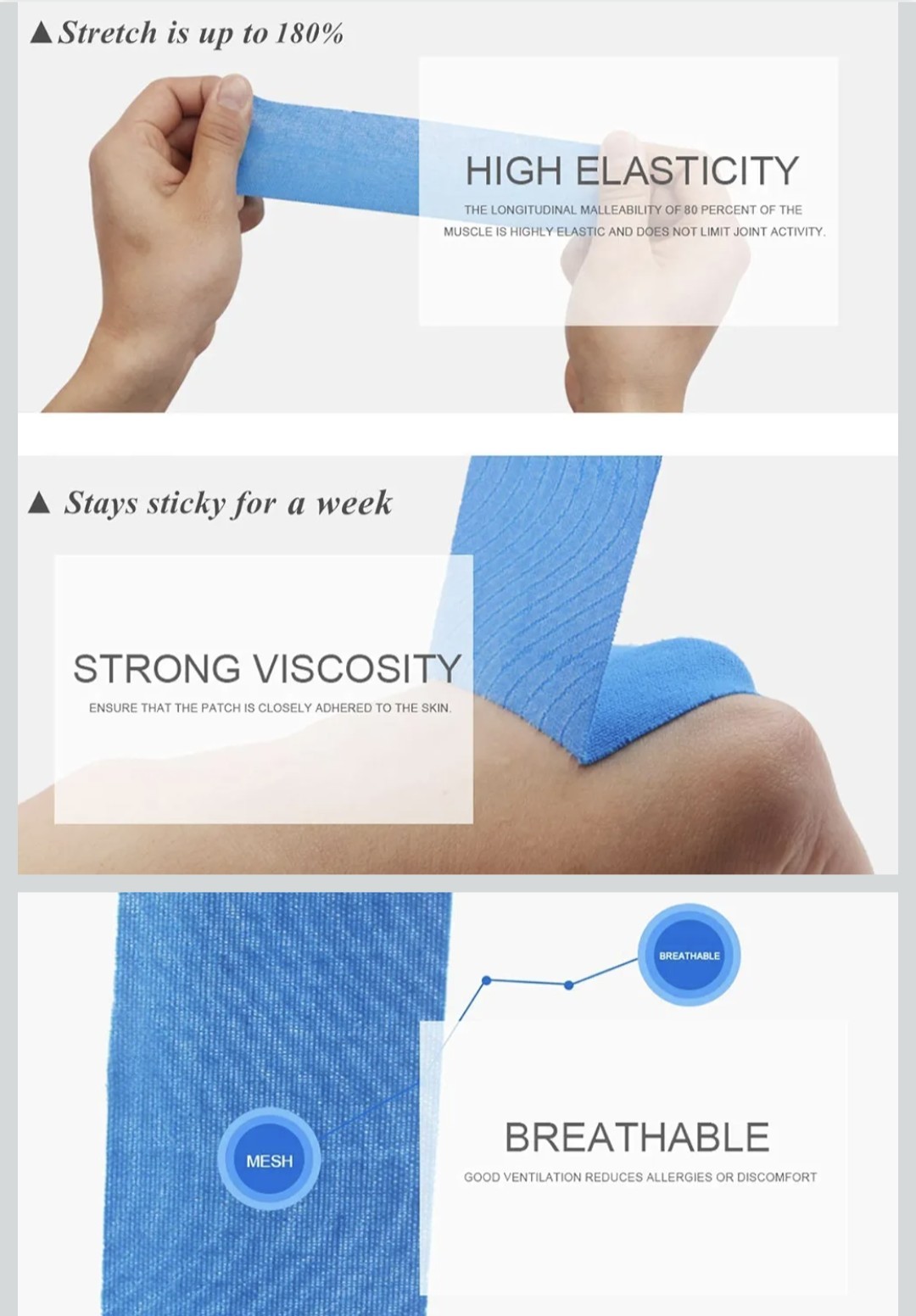 PTmehuu Kinesiology Tape Extra Wide 2 inch 4 inch x 16.4 feet Roll Waterproof…