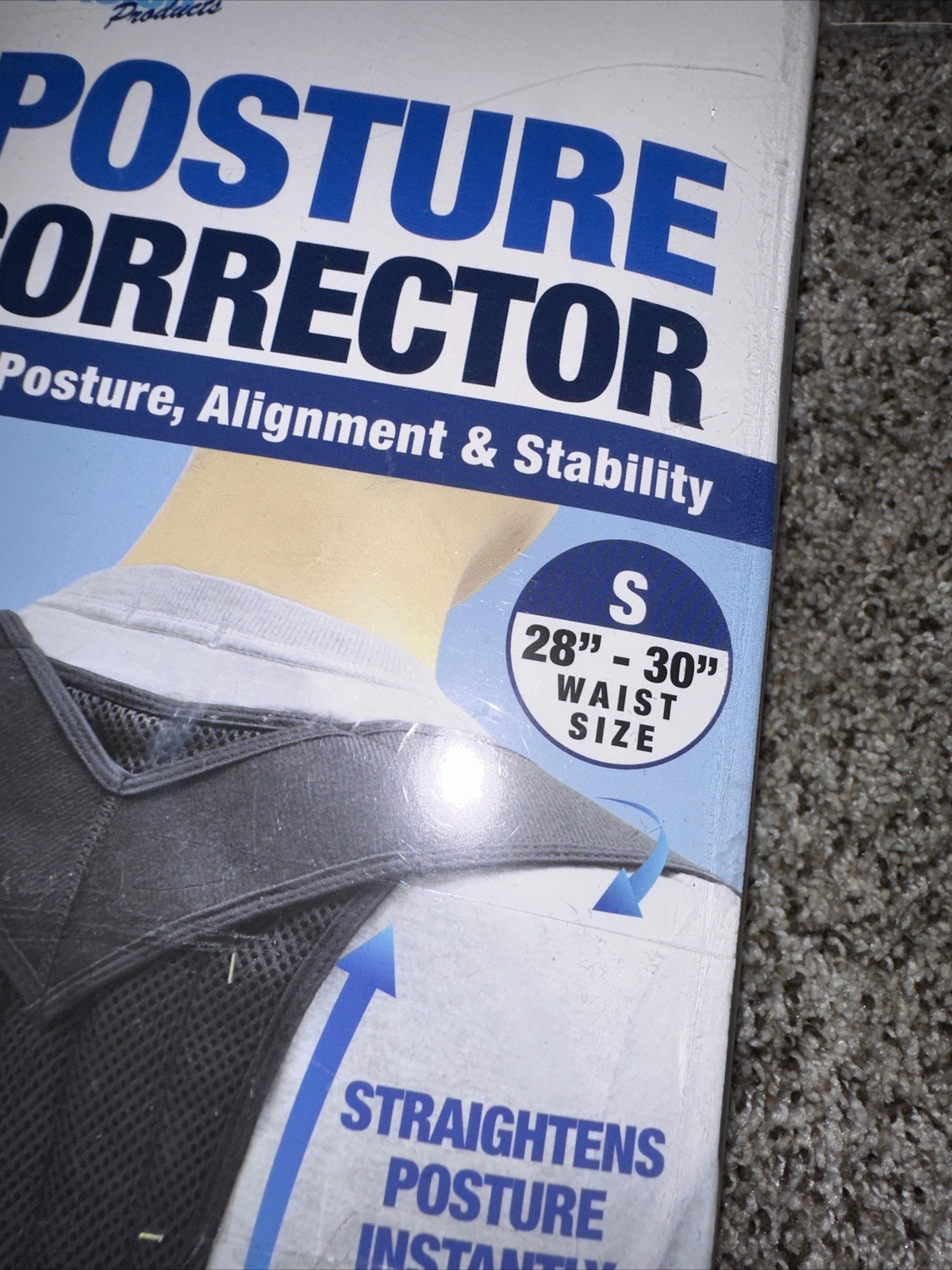 Total Vision Posture Corrector Small Waist Size 28-30” New Damaged Box