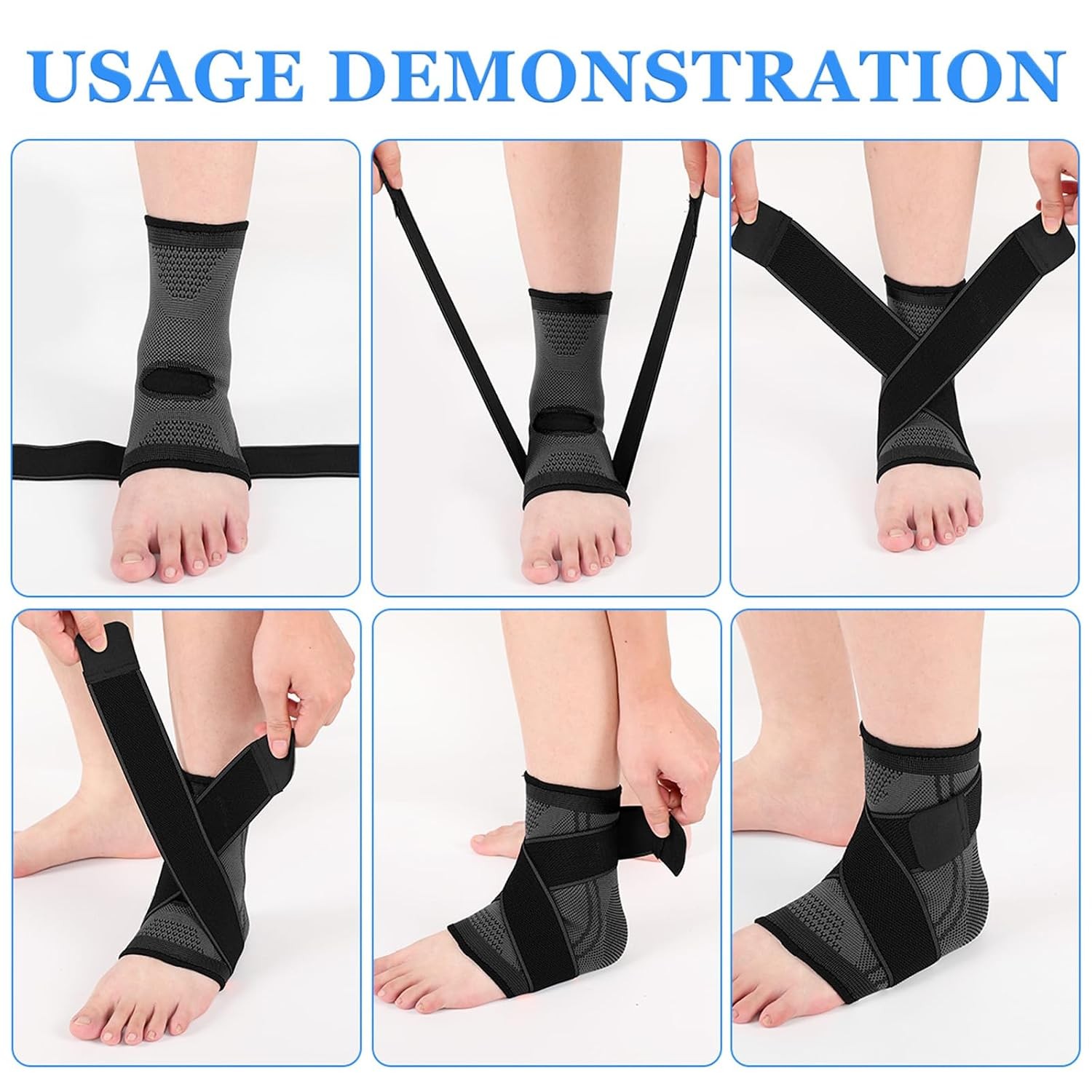 Ankle Support Brace Compression Sleeve Plantar Fasciitis Pain Relief Foot Wrap