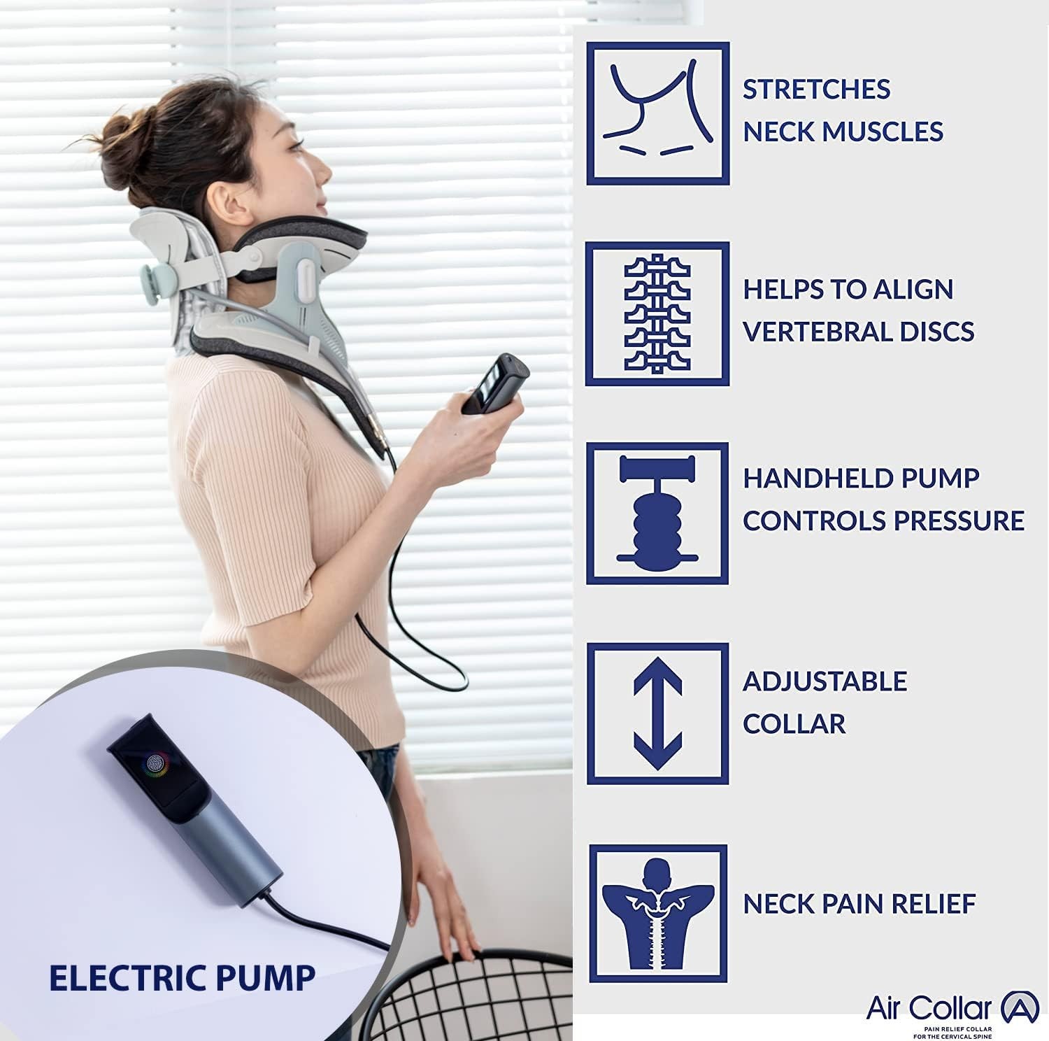 Air Collar 2nd Gen with Electric Pump – Neck Traction Relief