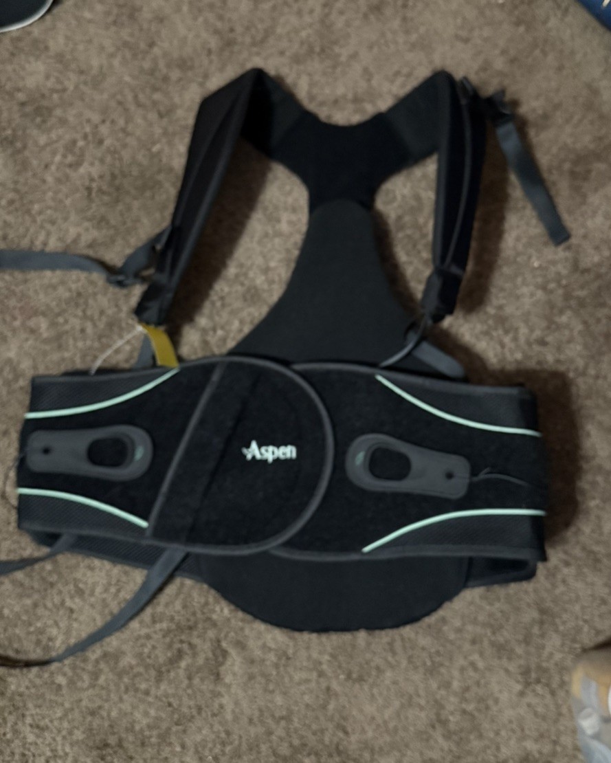 Aspen Summit Back Brace Adjustable Size Universal Shoulder Straps – XS-XXL