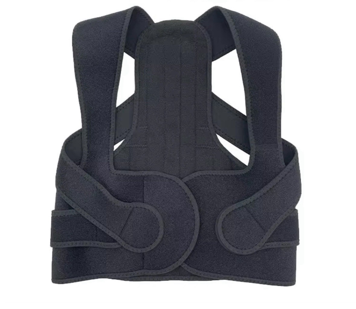 Adjustable Double Strap Posture Corrector Brace Back Support Black S/M/L