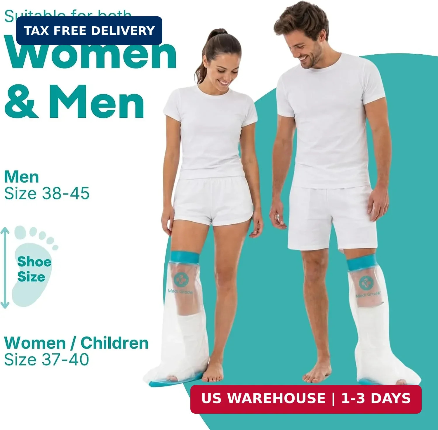 Waterproof Cast Covers for Shower Leg | Cover for Showering after Surgery Protec