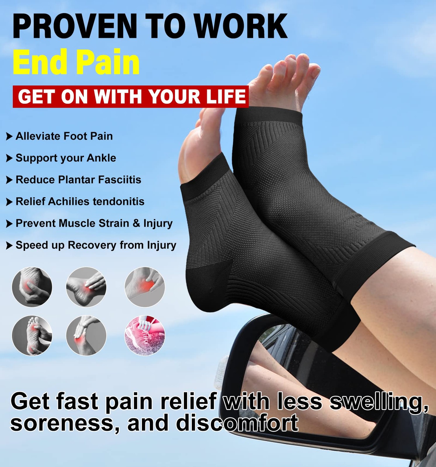 KEKING Ankle Brace Compression Support Sleeve for Women & Men XX-Large, Beige