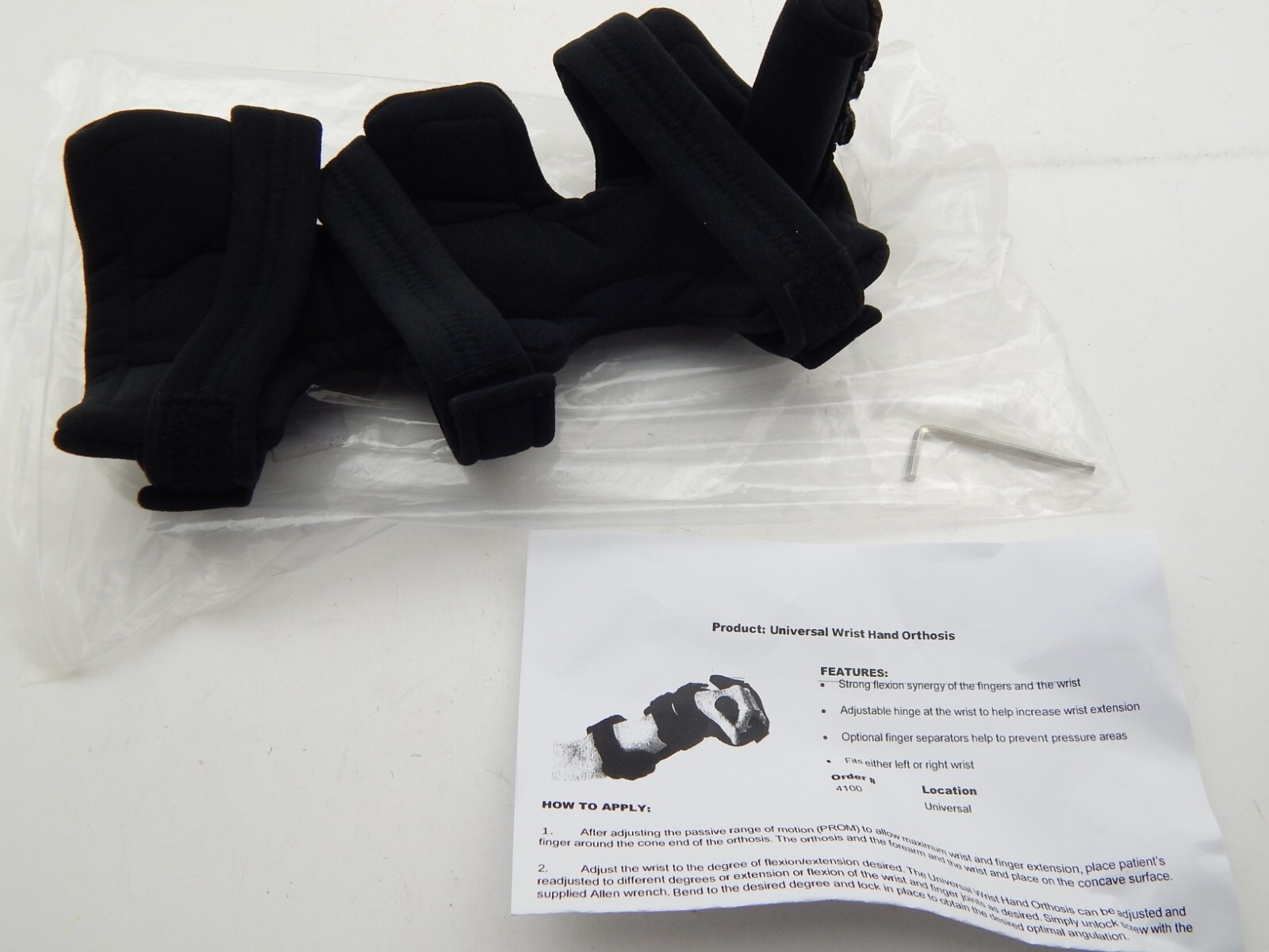 1x Comfortland Medical Endeavor Universal HAND/WRIST SPLINT Hand Grip 4100