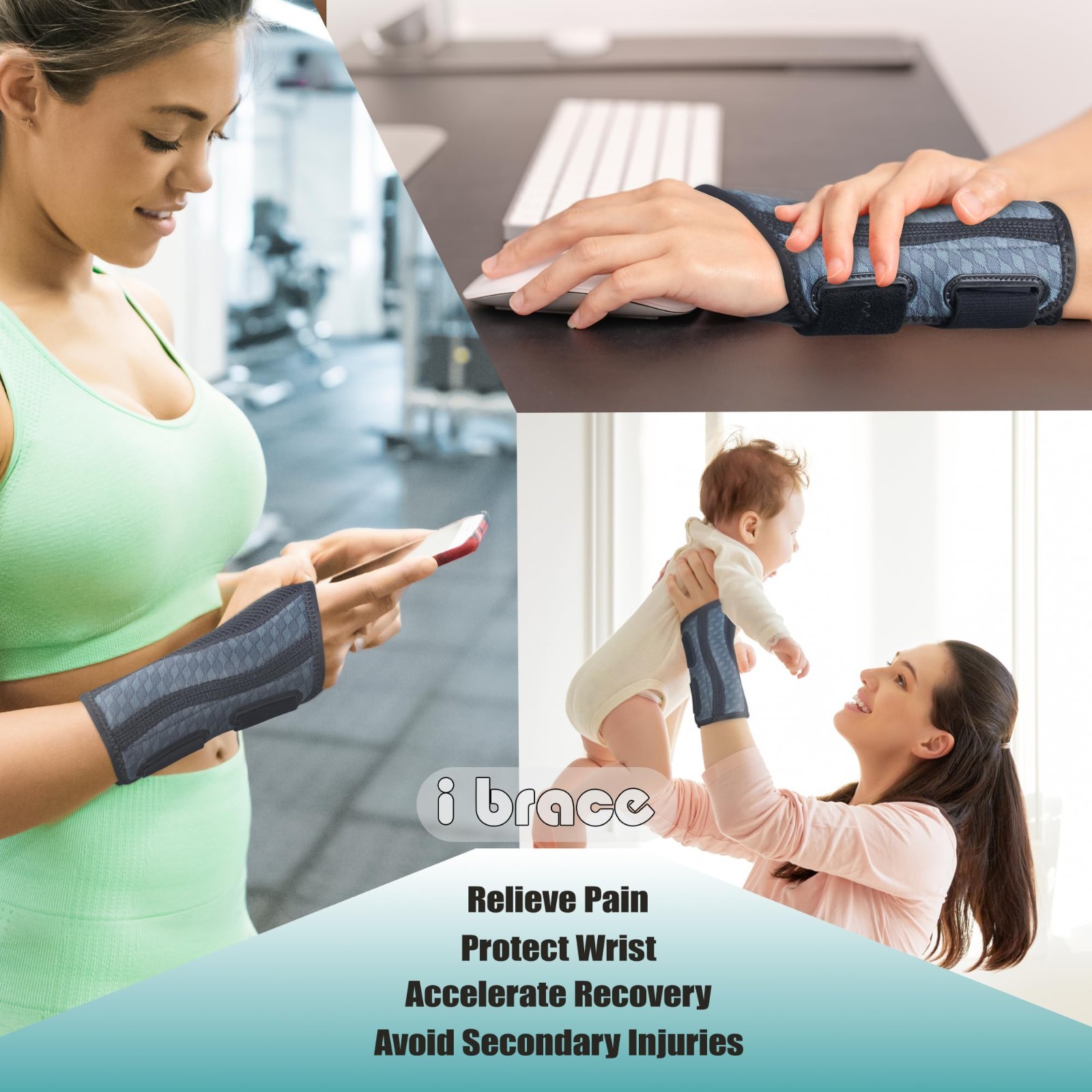 Adjustable Printed Wrist Brace for Carpal Tunnel, Arthritis & Tendinitis Support
