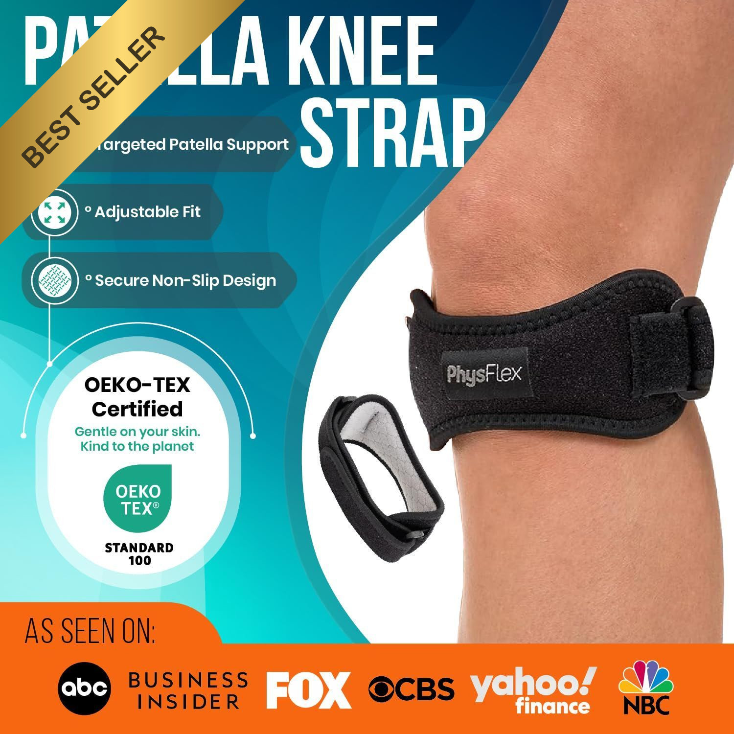 2 Pack Patellar Tendon Support Strap Knee Brace for Active Pain Relief Workouts