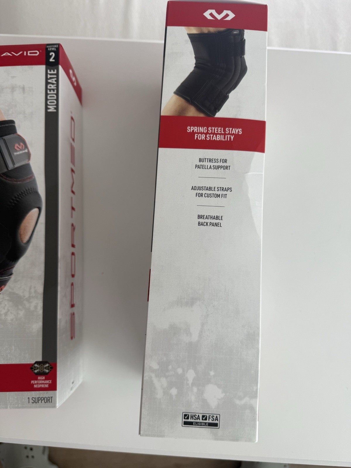 New Mcdavid Level 2 Knee Support Brace Stays and Cross Straps Sz XXL 2XL