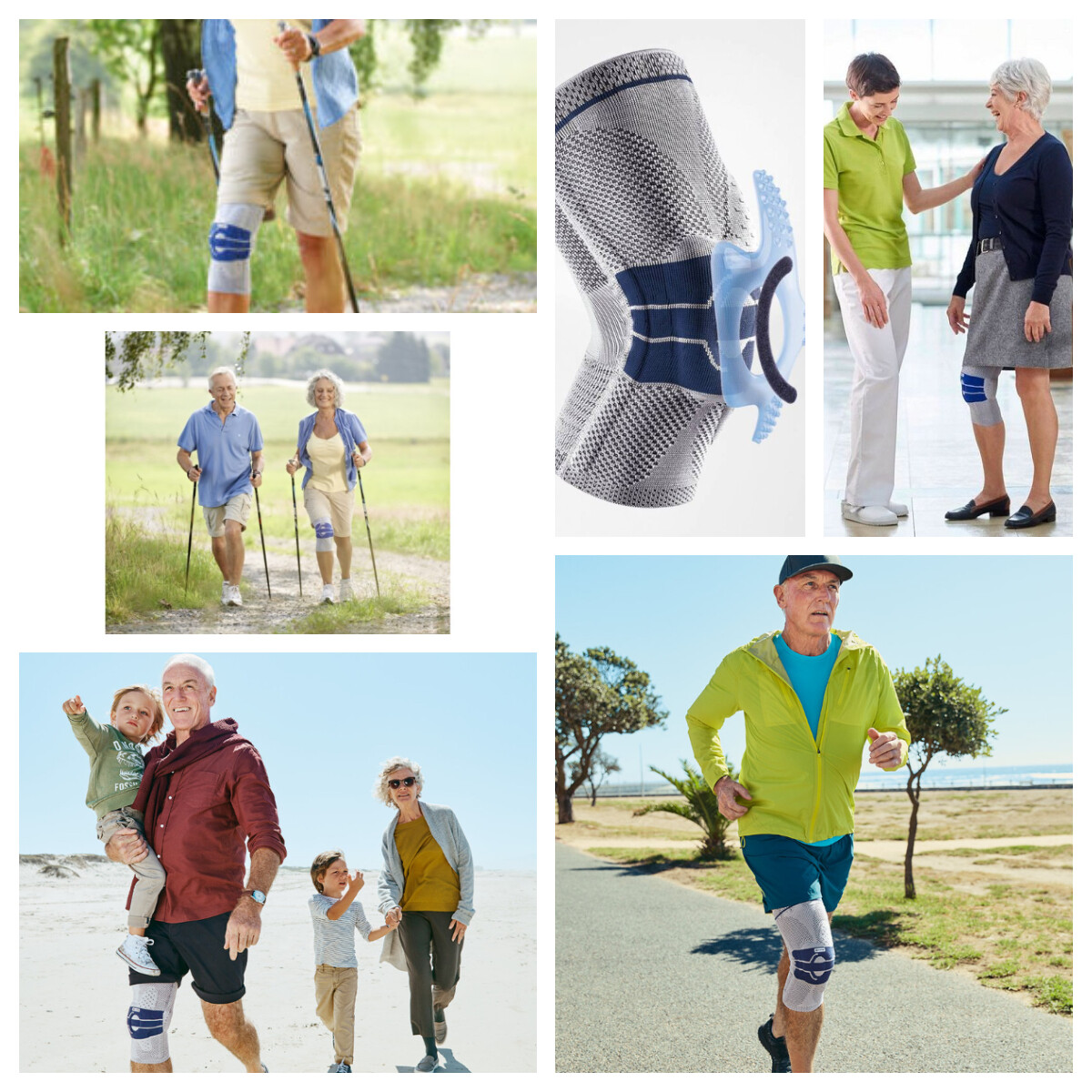Bauerfeind GenuTrain A3 Size 2 Right Advanced Knee Joint Brace Support Patella