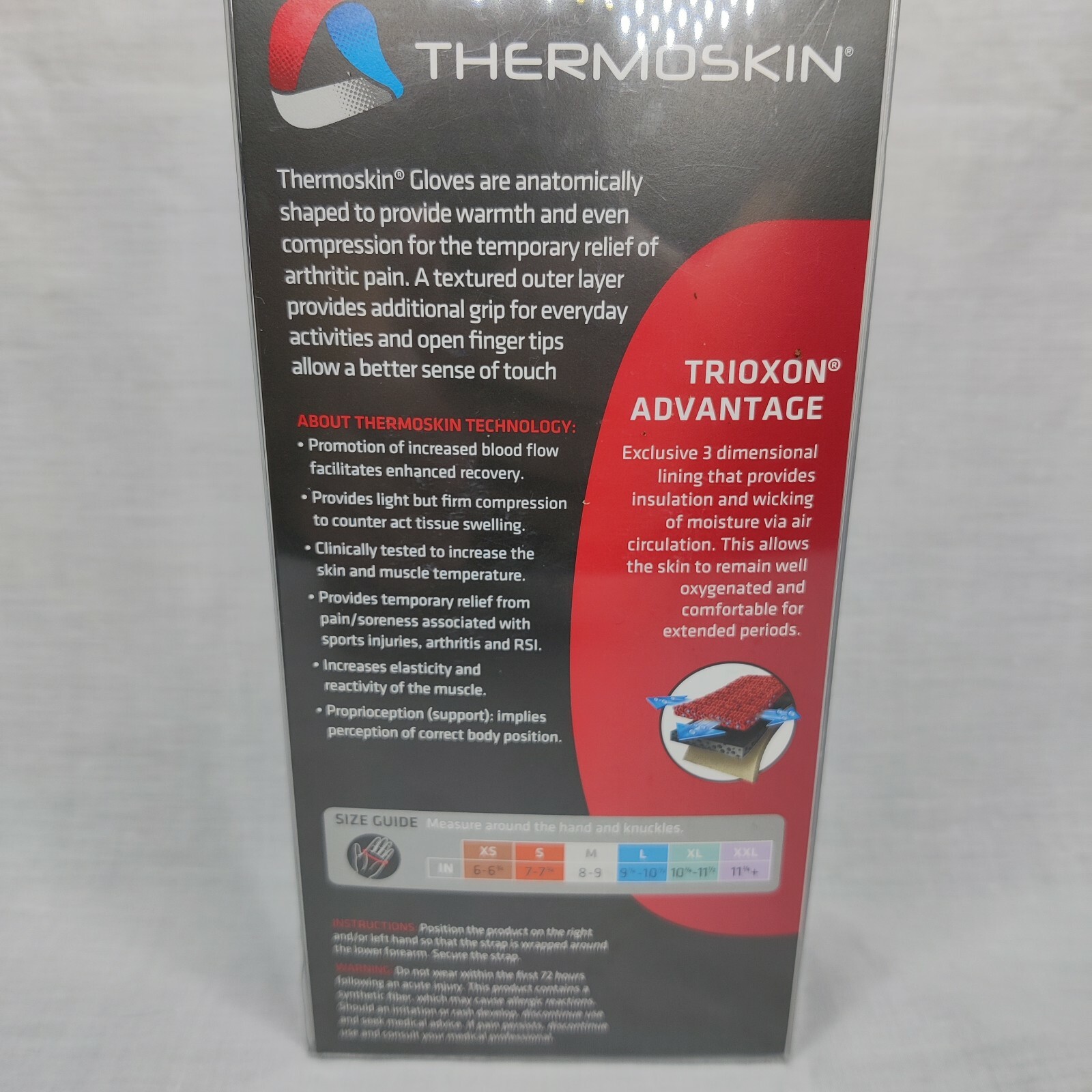 Thermoskin Half Finger Arthritis Gloves Pain Relieving Fingerless Compression