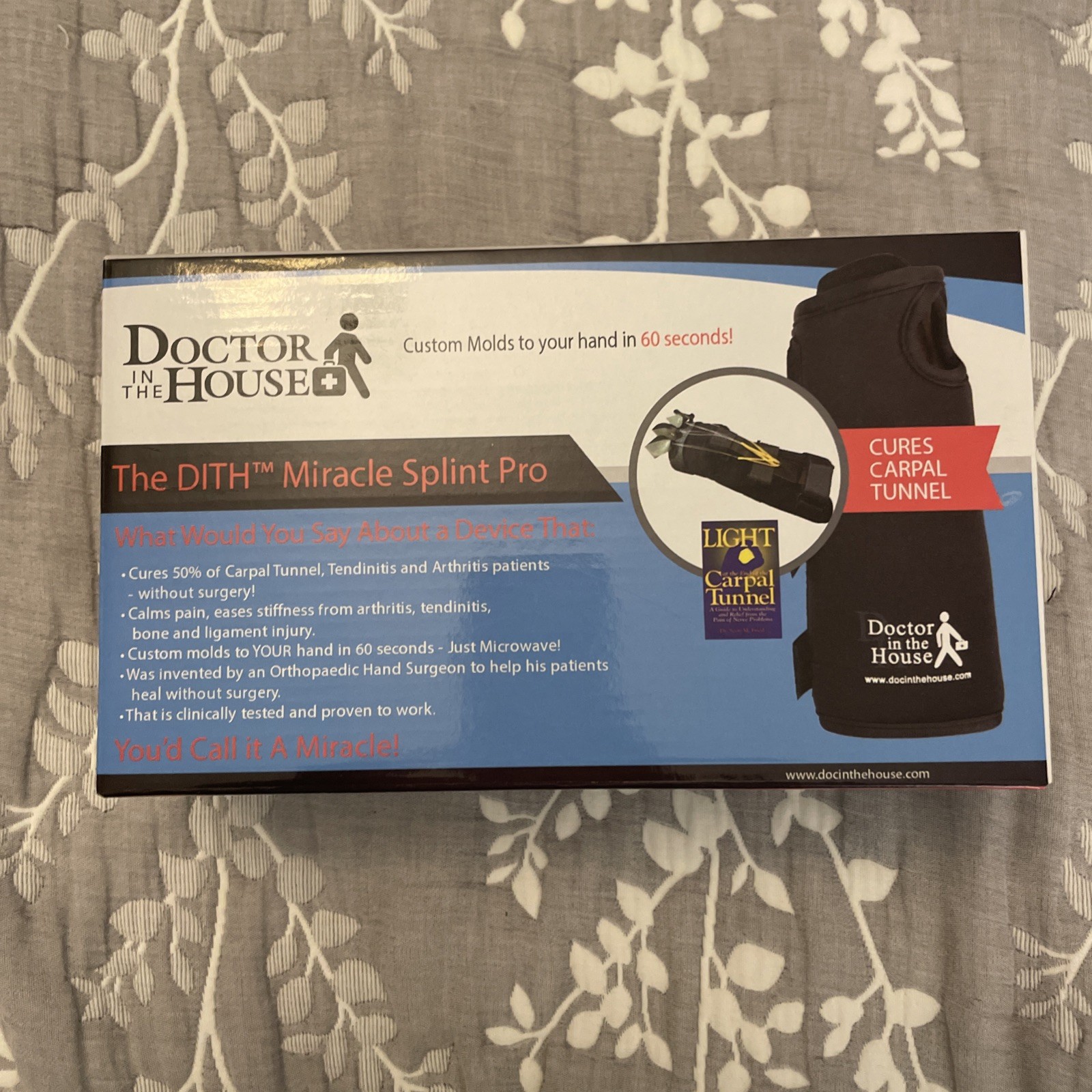NEW Doctor In The House, DITH Miracle Splint Pro Carpal Tunnel RIGHT Hand