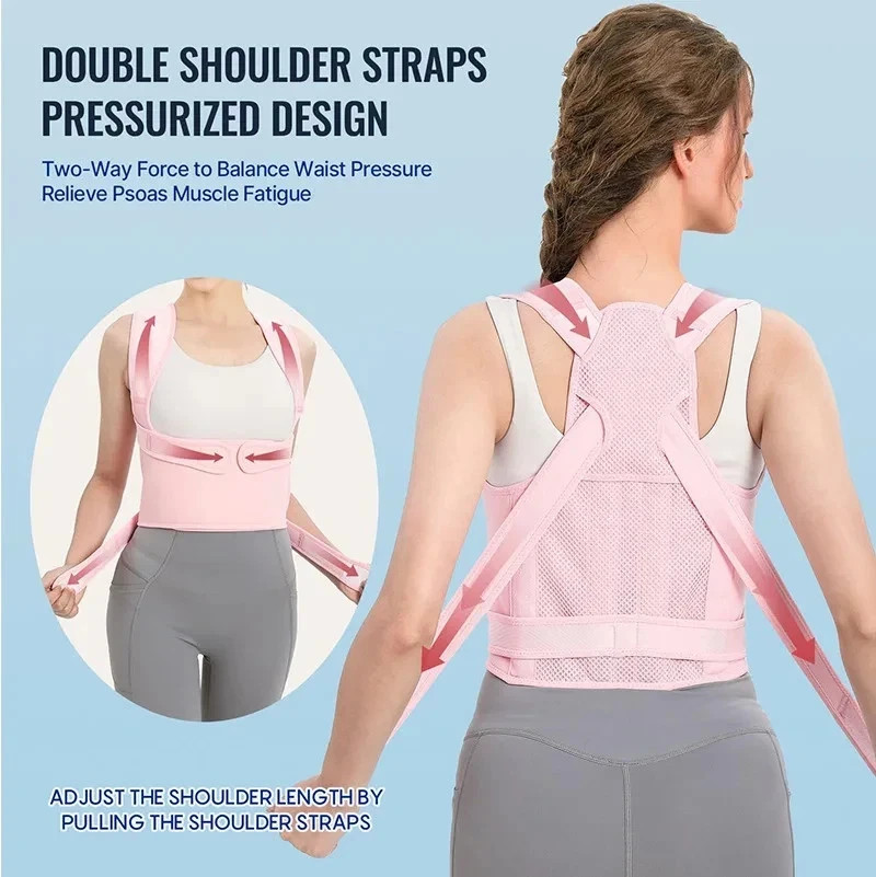 Back Brace Posture Corrector Women Men Shoulder Straightener Adjustable Support