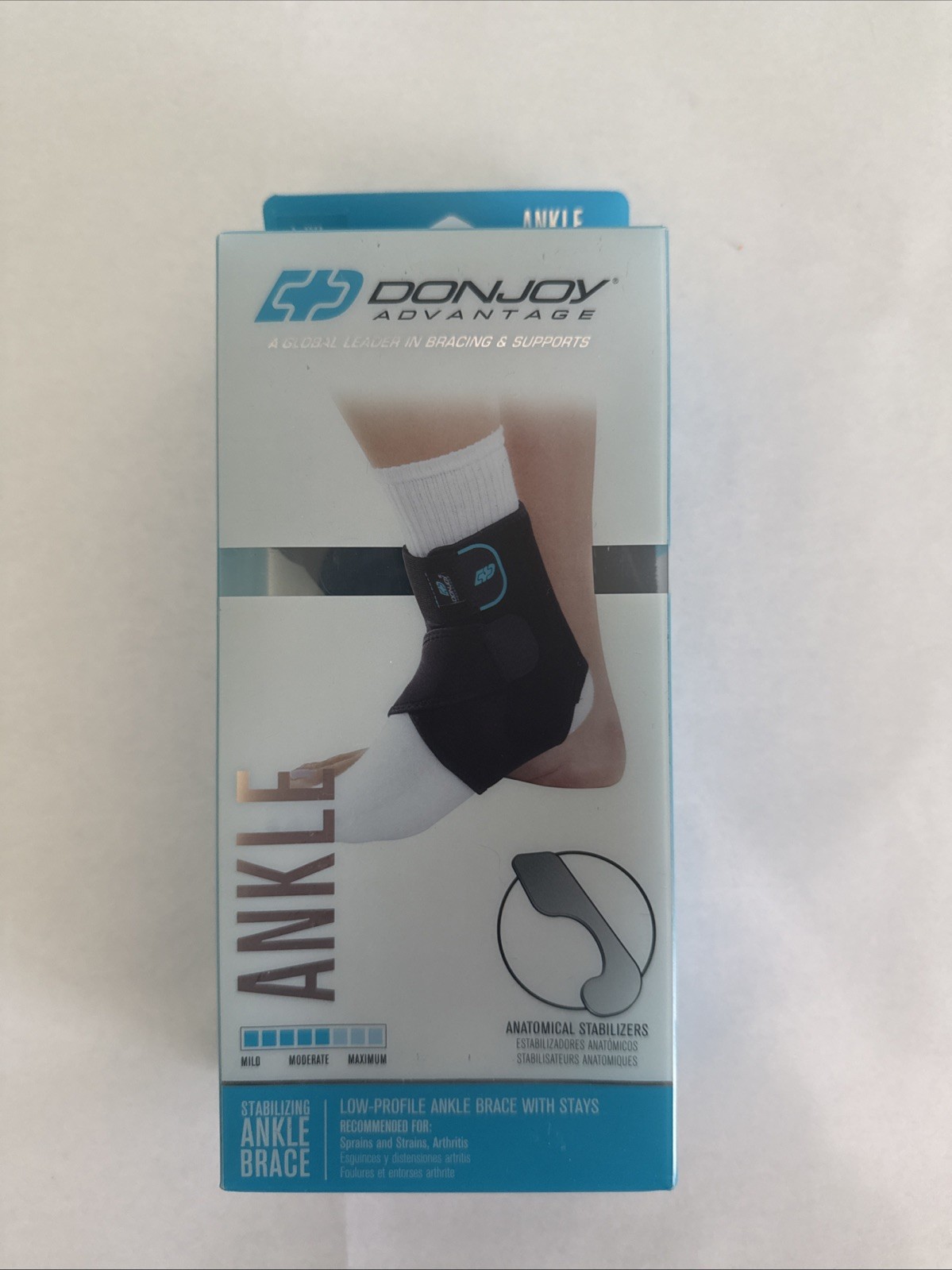 DonJoy Advantage Stabilizing Ankle Brace – Adjustable, Low Profile – L-XL